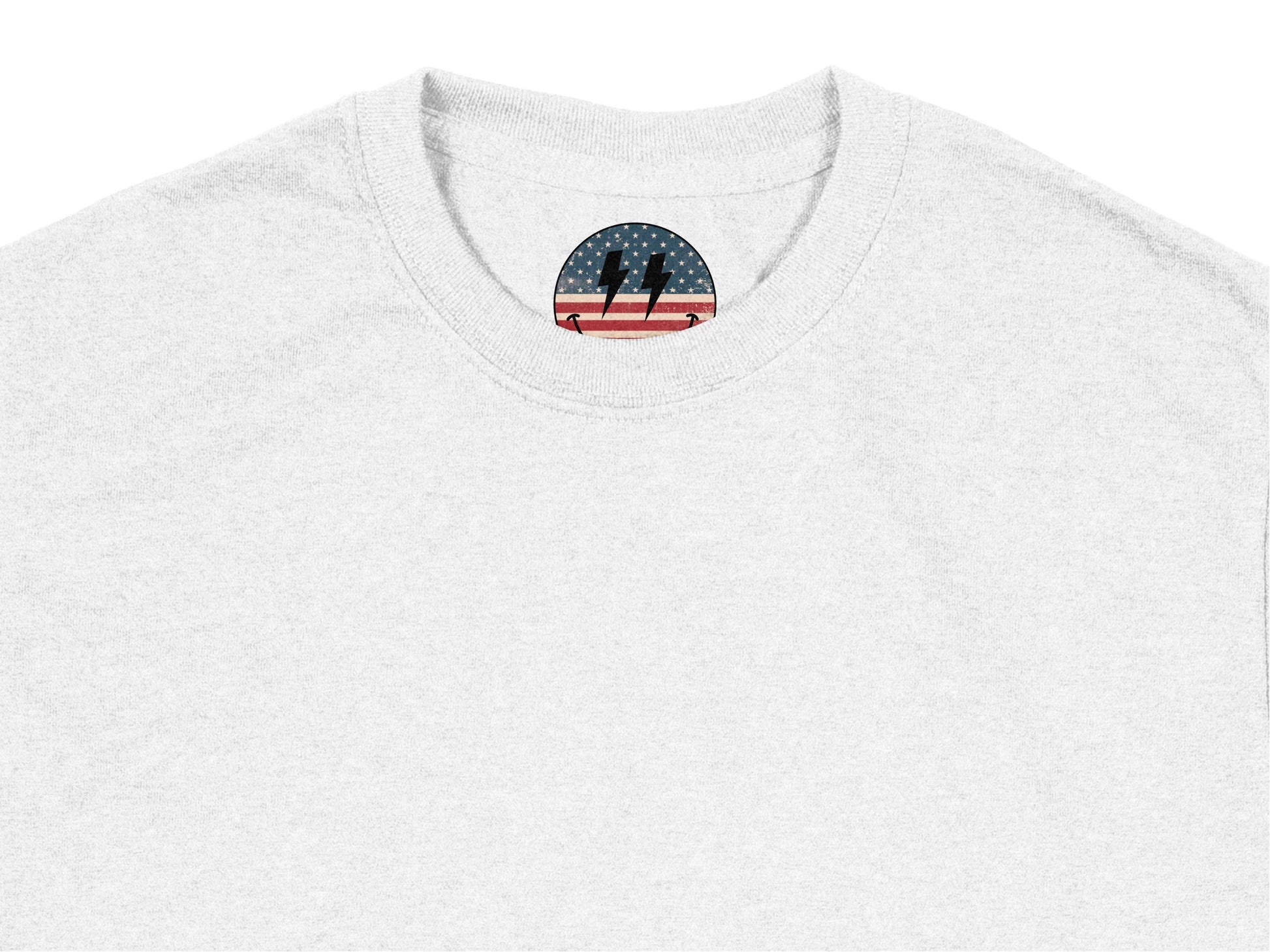 American Flag Circle Design Grey T-Shirt, Patriotic Casual Wear, Unisex Soft Cotton Tee, Graphic Shirt for Men and Women