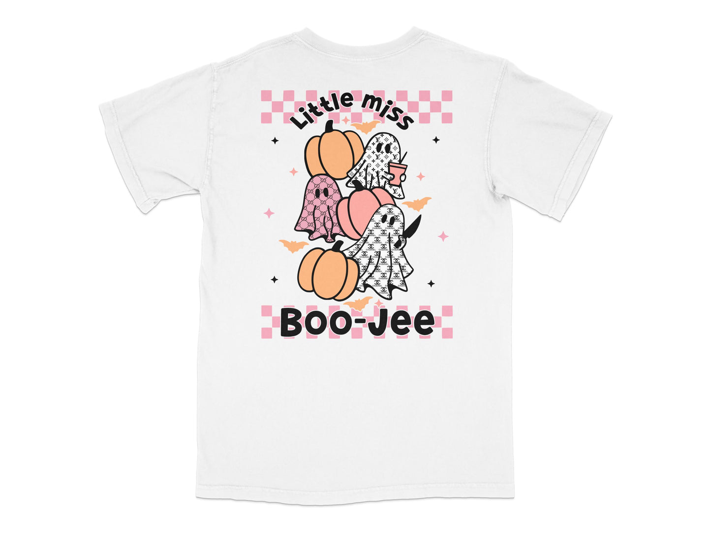 Little Miss Boo-Jee Shirt, Cute Ghost Graphic Tee, Halloween Kids Top, Trendy Fall Casual Wear