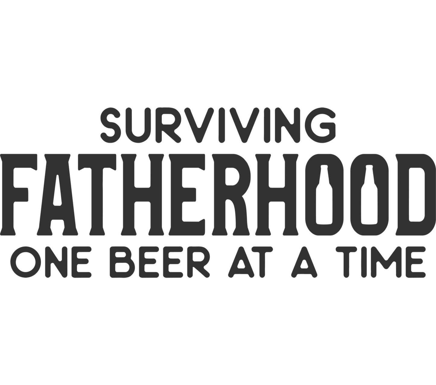 Surviving Fatherhood One Beer at a Time, Funny Dad T-Shirt, Gift for Fathers Day, Men's Graphic Tee