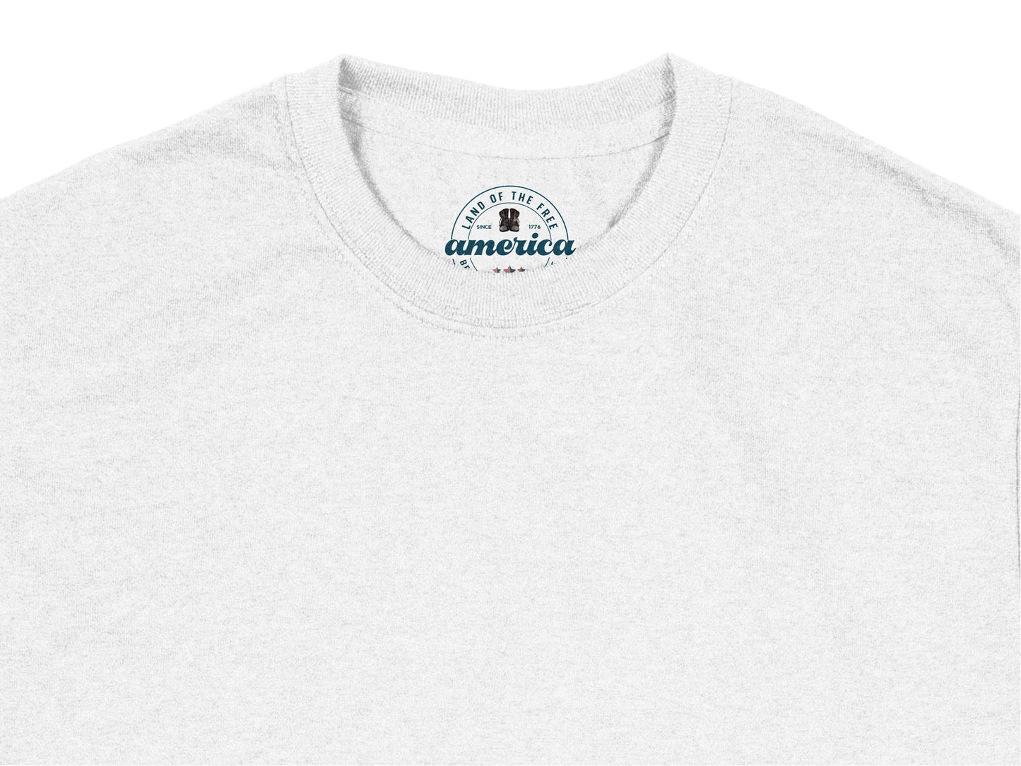 Classic White T-Shirt with Small 'Made in the USA' Logo, Unisex Cotton Tee, American Pride Casual Top