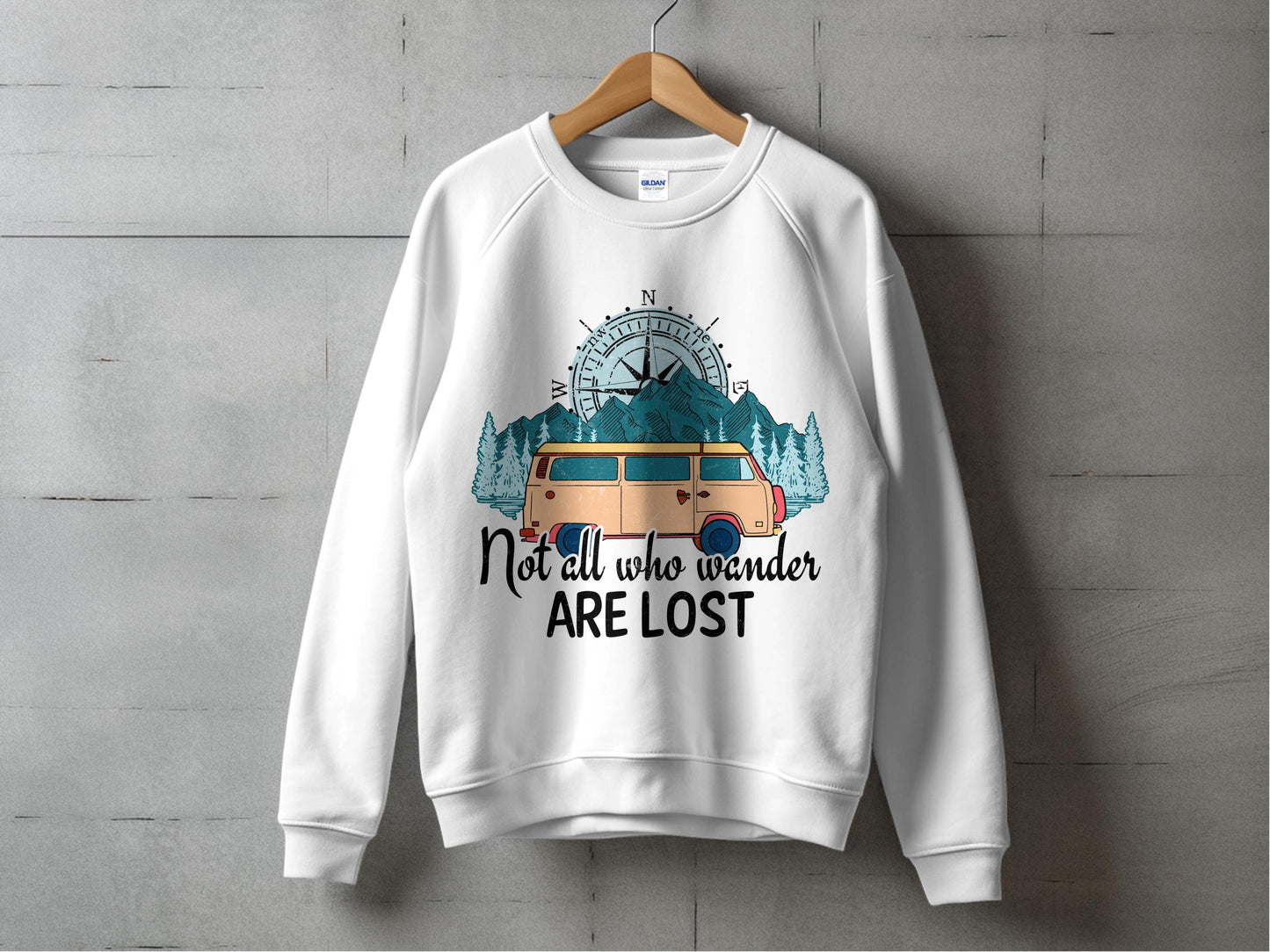Adventure Sweatshirt, Vintage Van Graphic, Unisex Travel Sweater, Cozy Wilderness Pullover, Nature Explorer Top, Outdoor Clothing