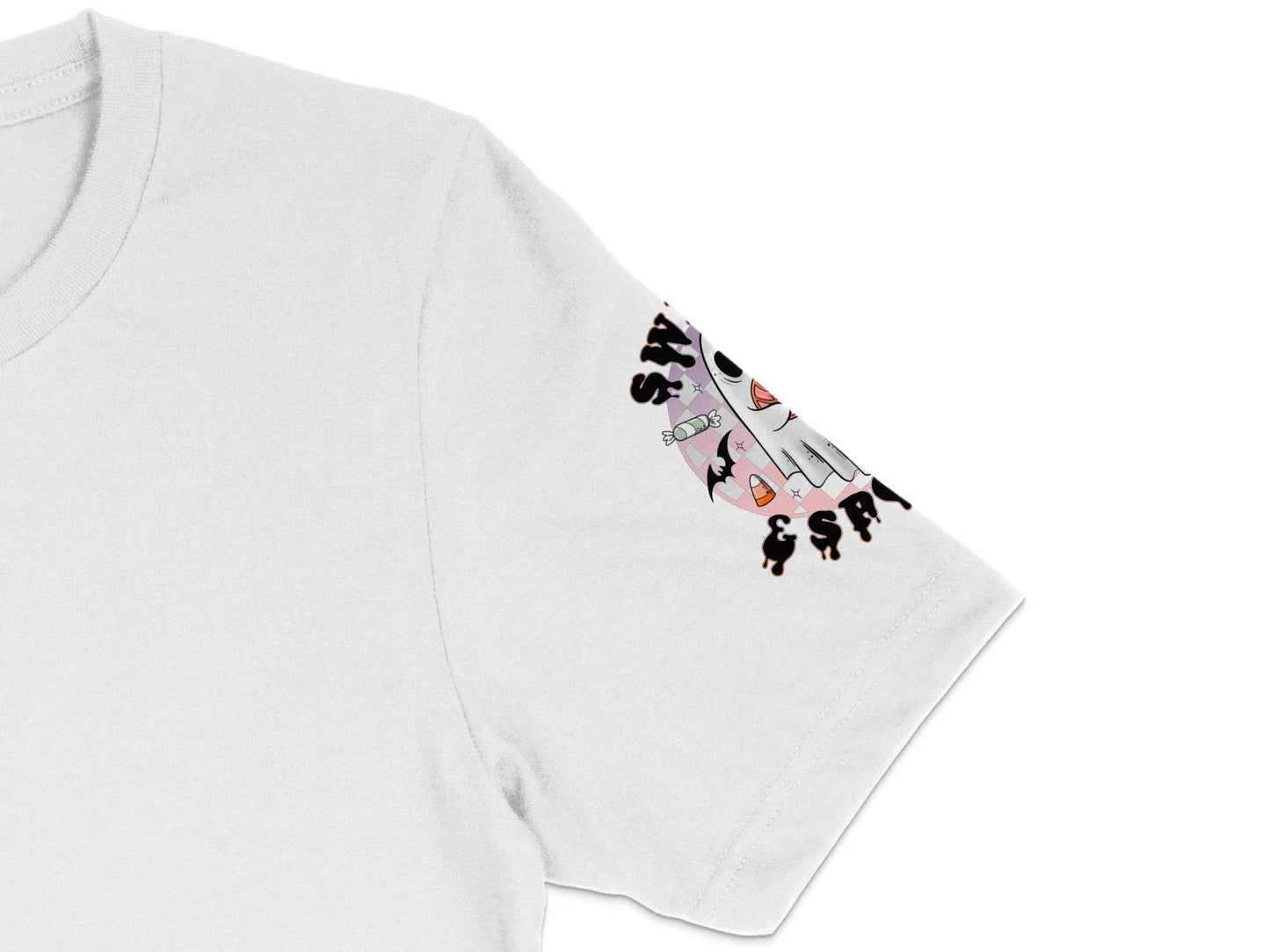 White T-Shirt with Unique Pocket Design, Trendy Printed Pocket Tee, Stylish Casual Wear