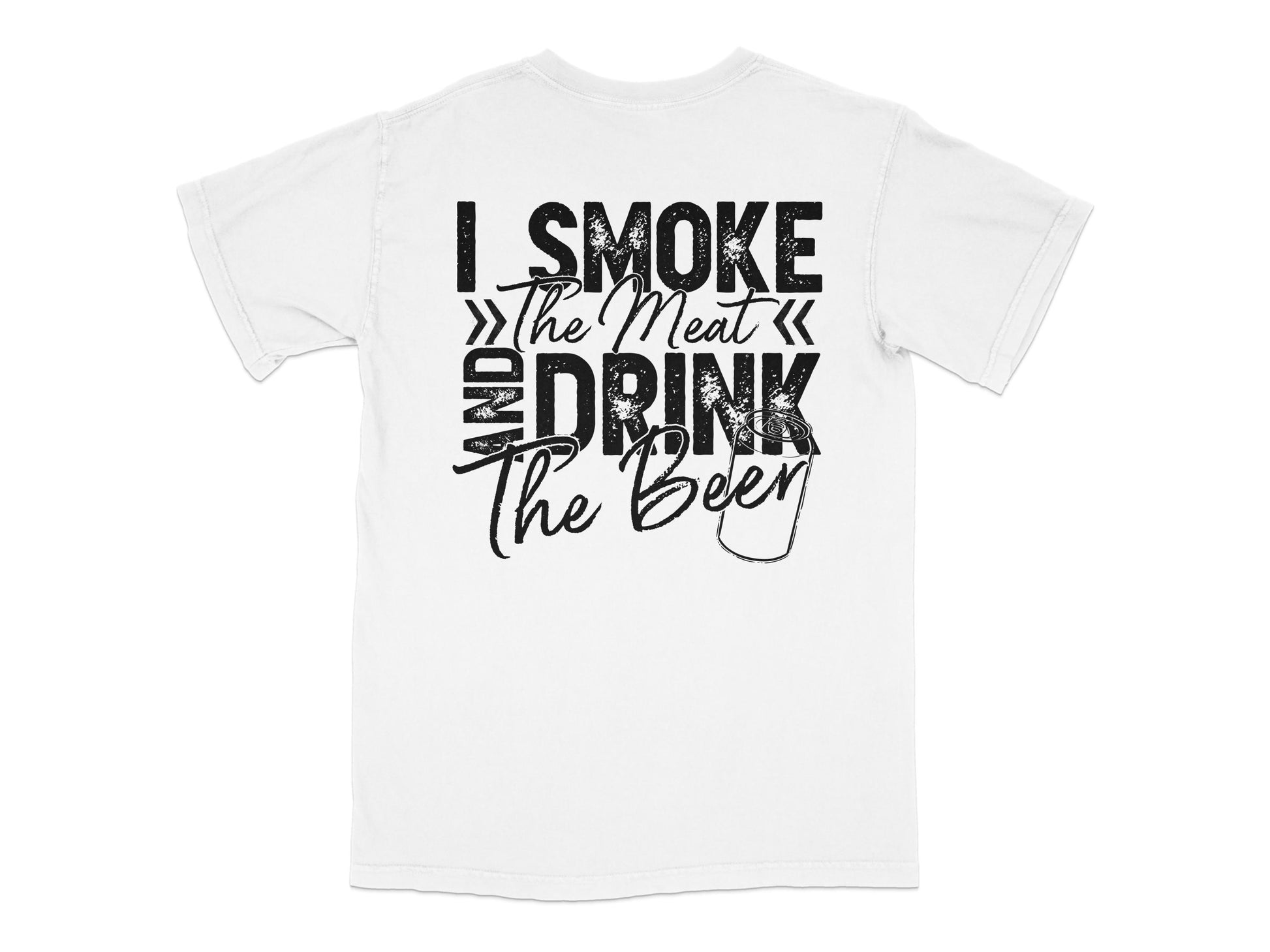 Funny BBQ T-Shirt 'I Smoke The Meat and Drink The Beer' Men's Grilling Shirt, Casual Summer Top, Gift for Dad