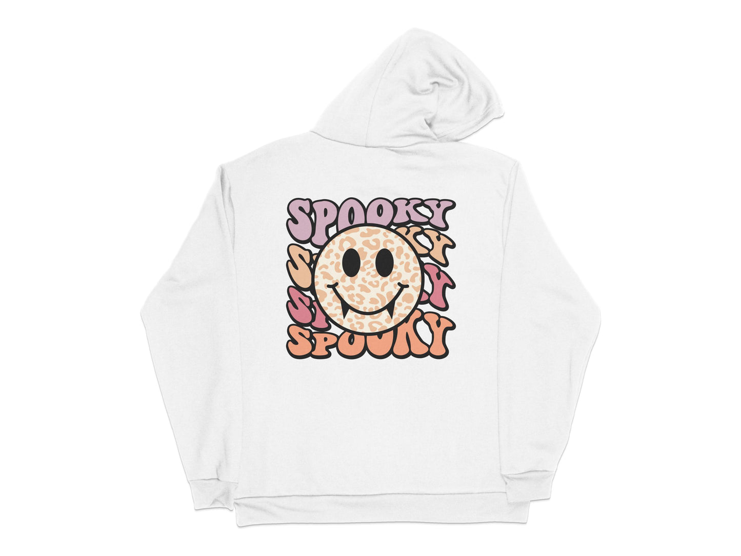 Spooky Spoon Halloween Hoodie, Cute Ghost Graphic Sweatshirt, Unisex Fall Fashion, Comfortable Casual Wear