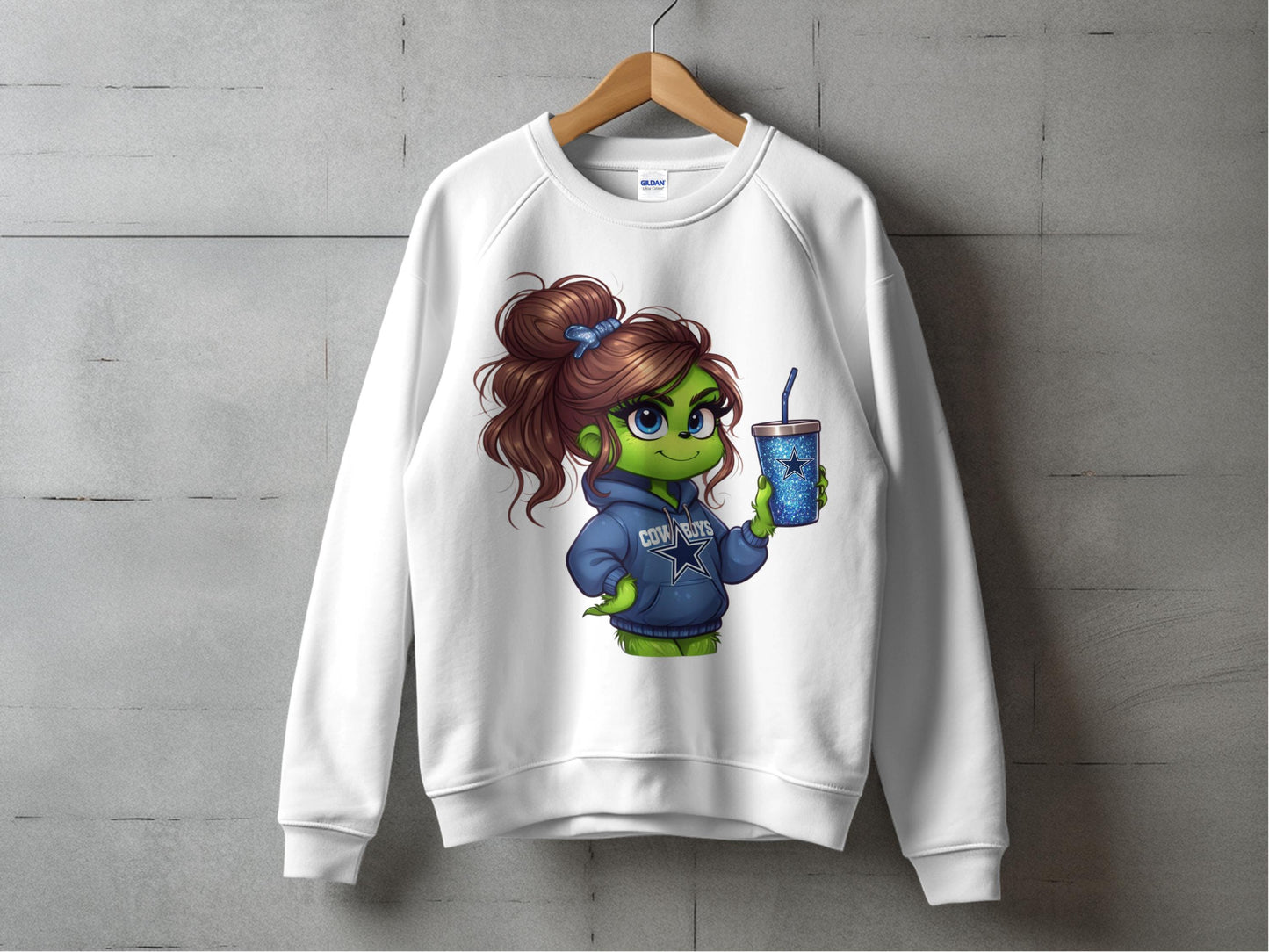 Cute Monster Girl Printed Sweatshirt, Trendy Alien Graphic Pullover, Casual Streetwear, Soft Unisex Top for Teens and Adults