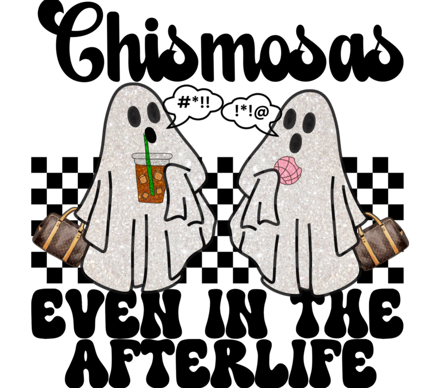 Ghostly Cheers Mimosas Afterlife Humor Art Print, Cute Spooky Ghosts Drinking, Quirky Halloween Wall Decor