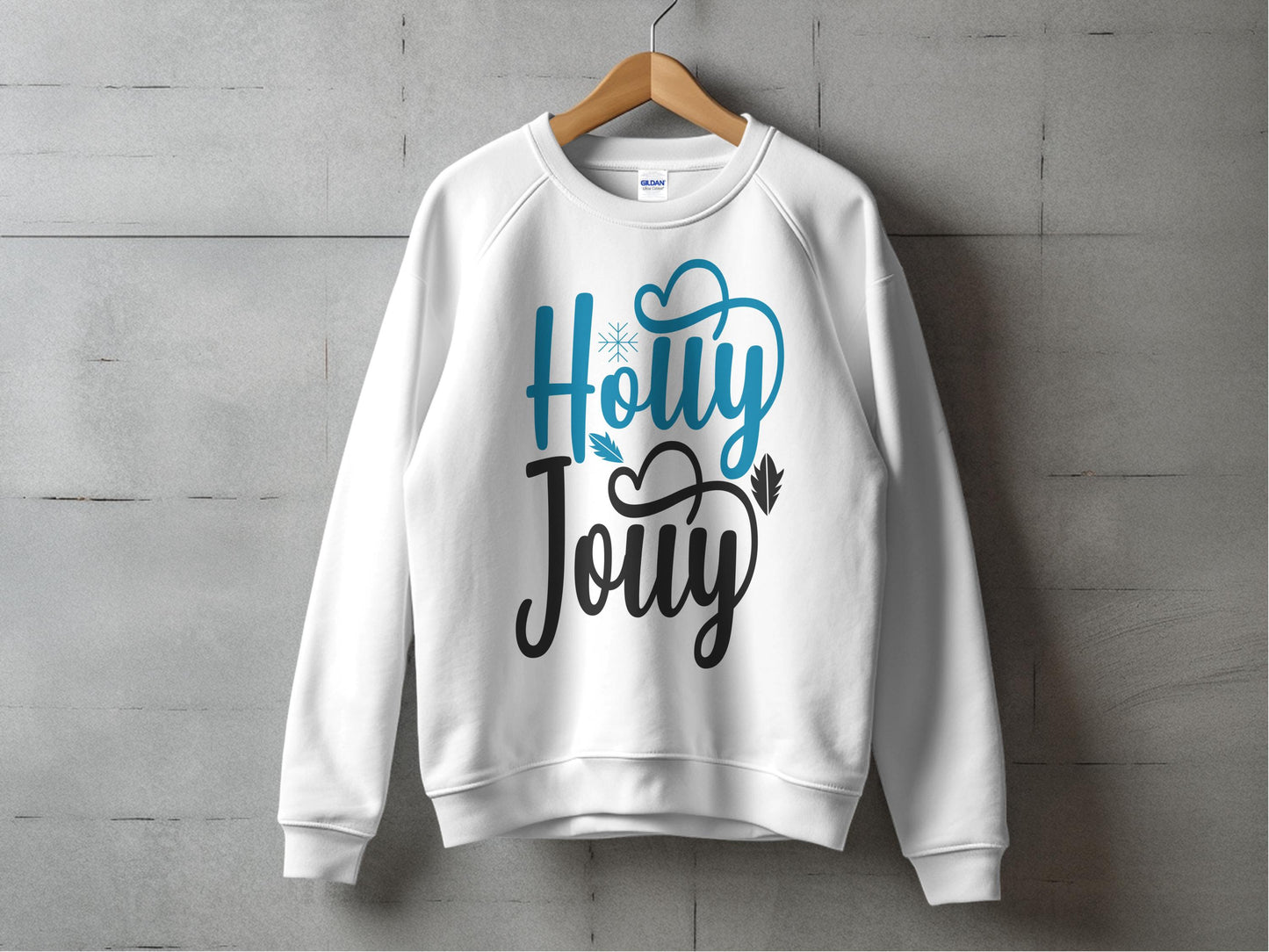 Holly Jolly Christmas Sweatshirt, Festive Holiday Crewneck, Winter Pullover, Unisex Cozy Graphic Sweater, Gift Idea