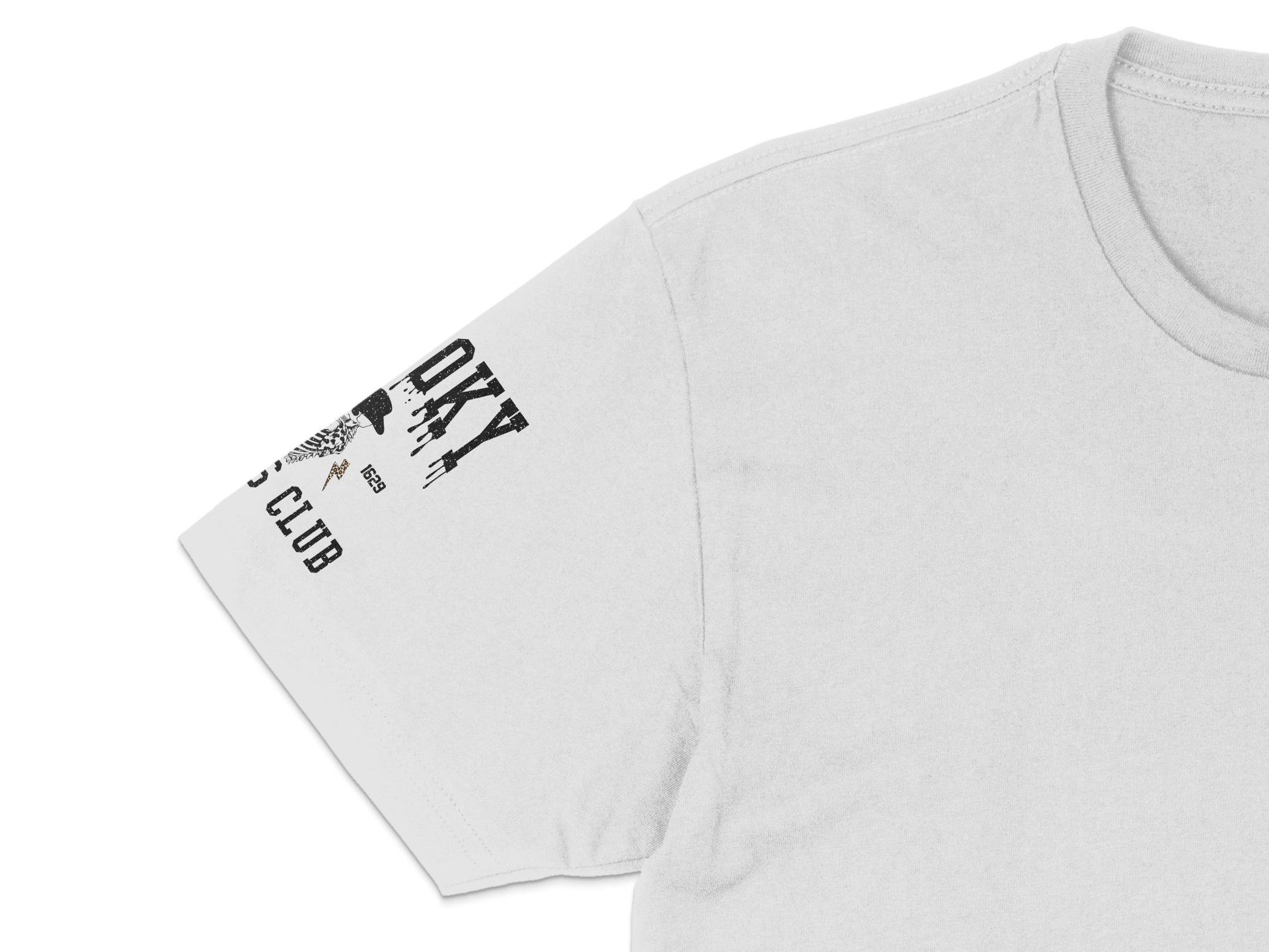 White Graphic T-Shirt with Text and Club Design, Unisex Casual Fashion Top, Trendy Streetwear Tee