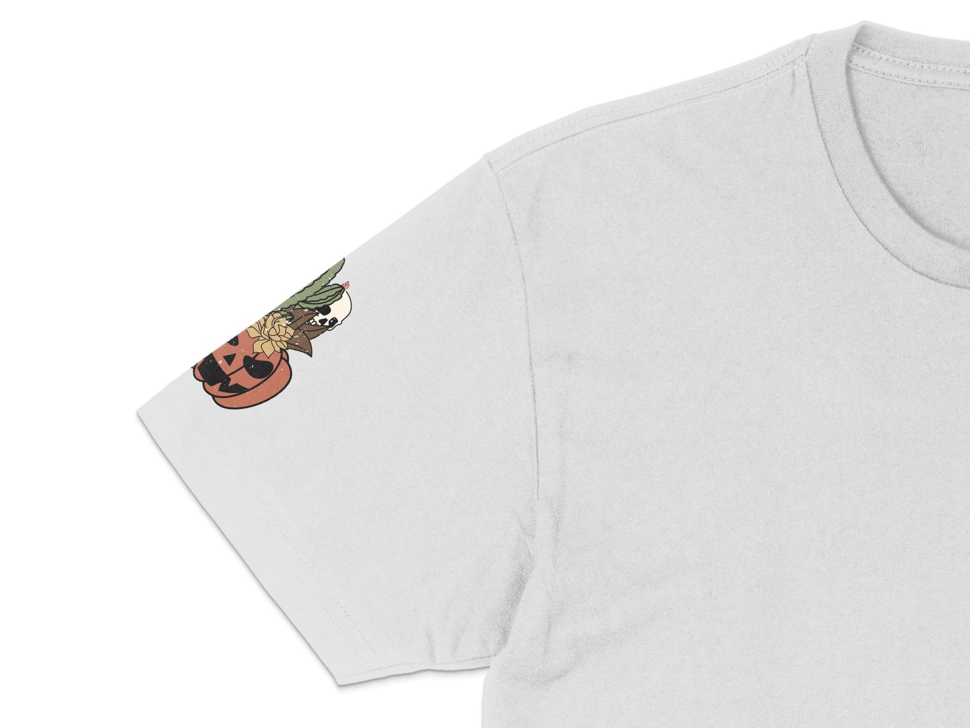 Halloween Pumpkin Cat Graphic T-Shirt, Cute Fall Witchy Cat Tee, Unisex Adult Casual Wear, Soft Cotton Shirt