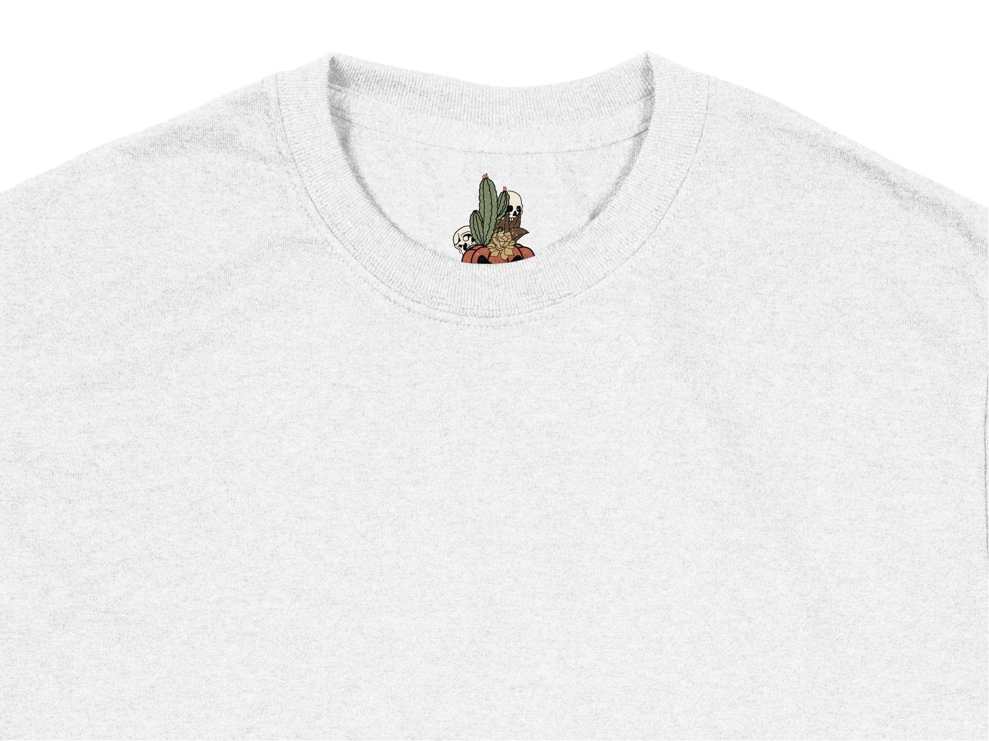 Unisex Grey T-shirt with Cute Cactus Design, Casual Cotton Tee, Trendy Plant Lover Gift, Soft Summer Top
