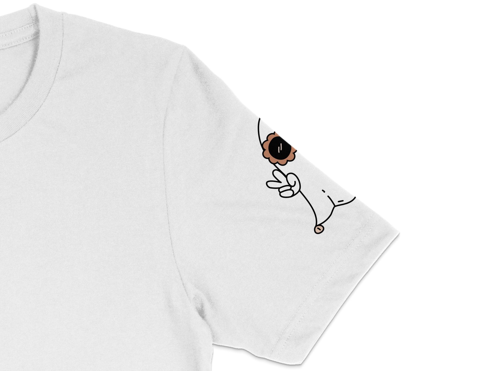 Minimalist Cartoon Dog Graphic T-Shirt, Cute Casual White Tee, Unisex Cotton Shirt, Trendy Pet Design Top for All Ages
