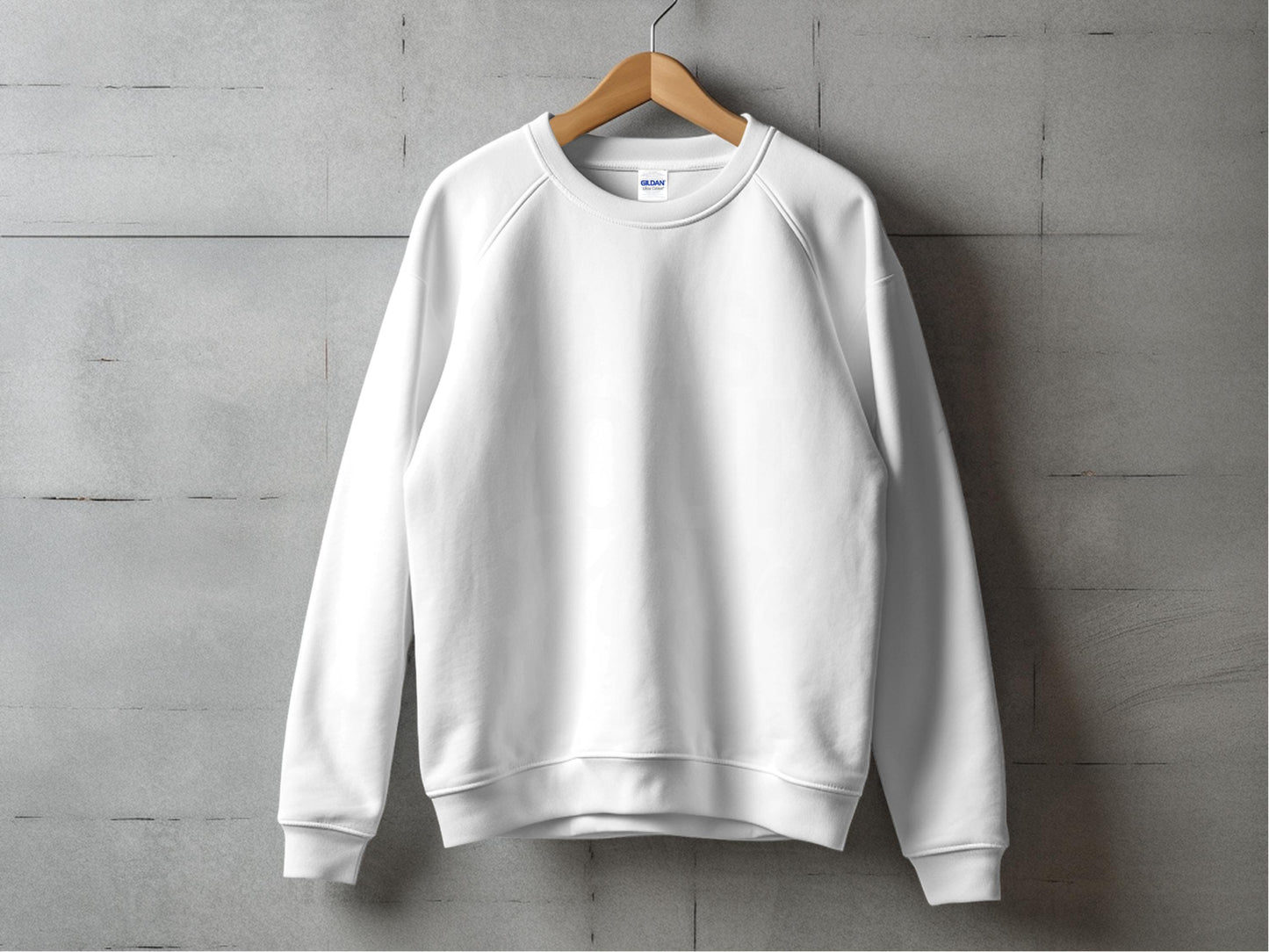Unisex Plain White Sweatshirt, Comfortable Cotton Crewneck, Casual Everyday Pullover Top