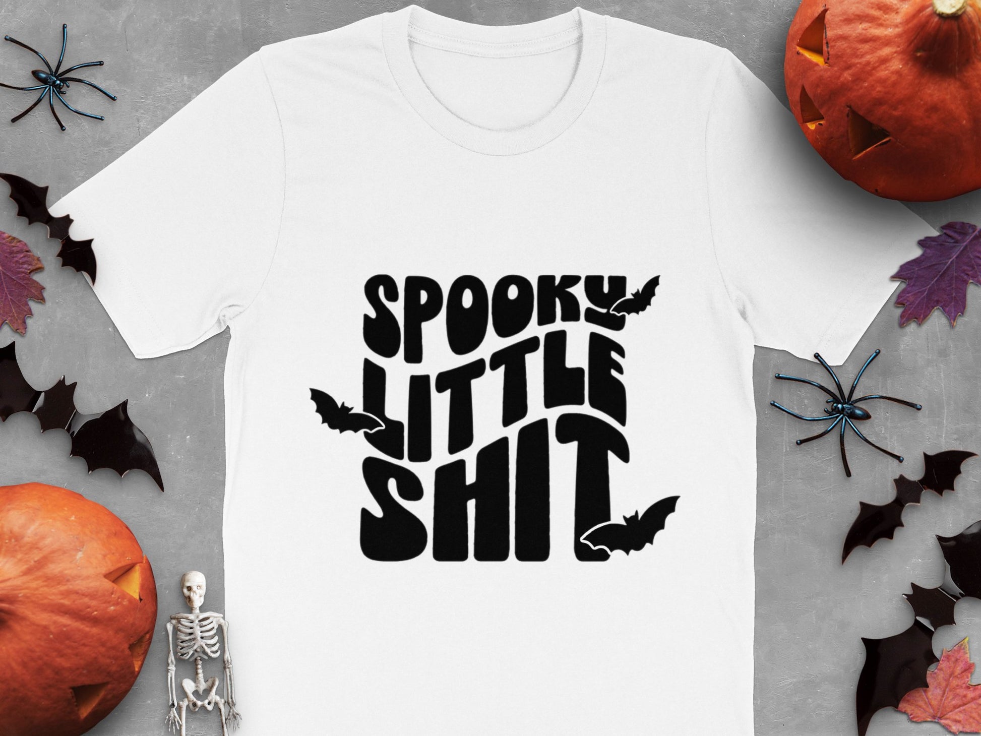 Spooky Little Shit Halloween T-Shirt, Funny Fall Tee, Unisex Graphic Tee, October Clothing, Goth Style Shirt, Gift Idea