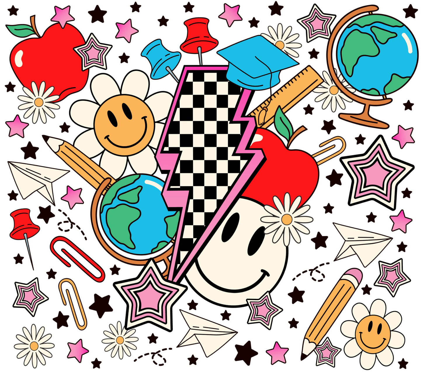 Colorful Pop Art Wall Art, Vintage Cartoon Style Decor, Retro Classroom Poster, Fun Kid's Room Artwork