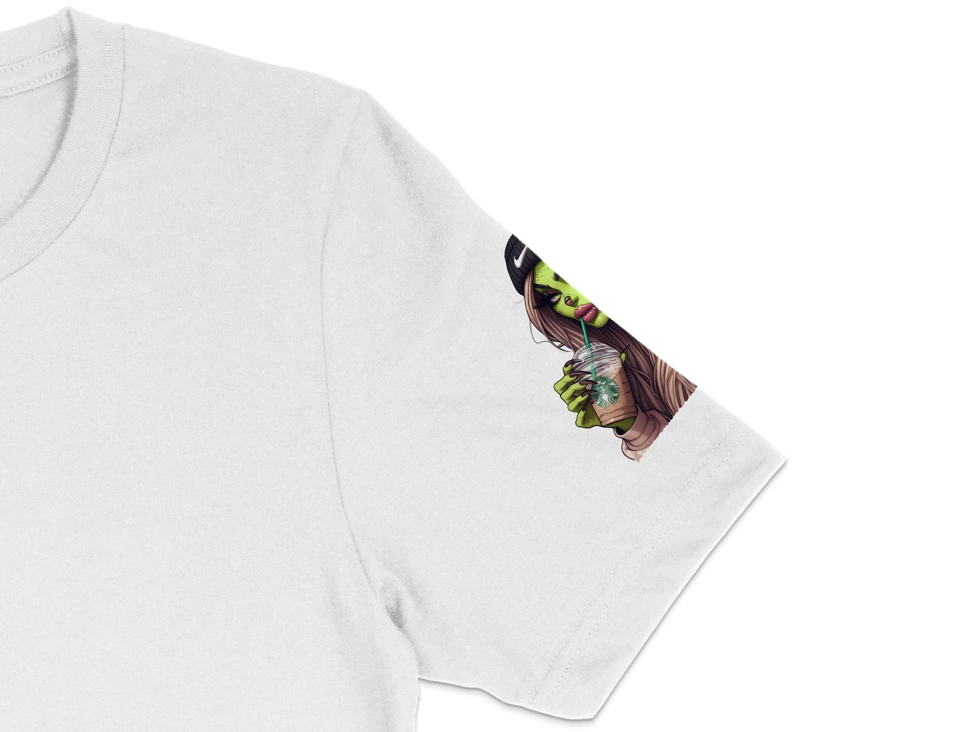 Witch Graphic T-Shirt, Unique Halloween Tee, Spooky Season Cotton Shirt, Women's Fashion Top, Maleficent-Inspired Design