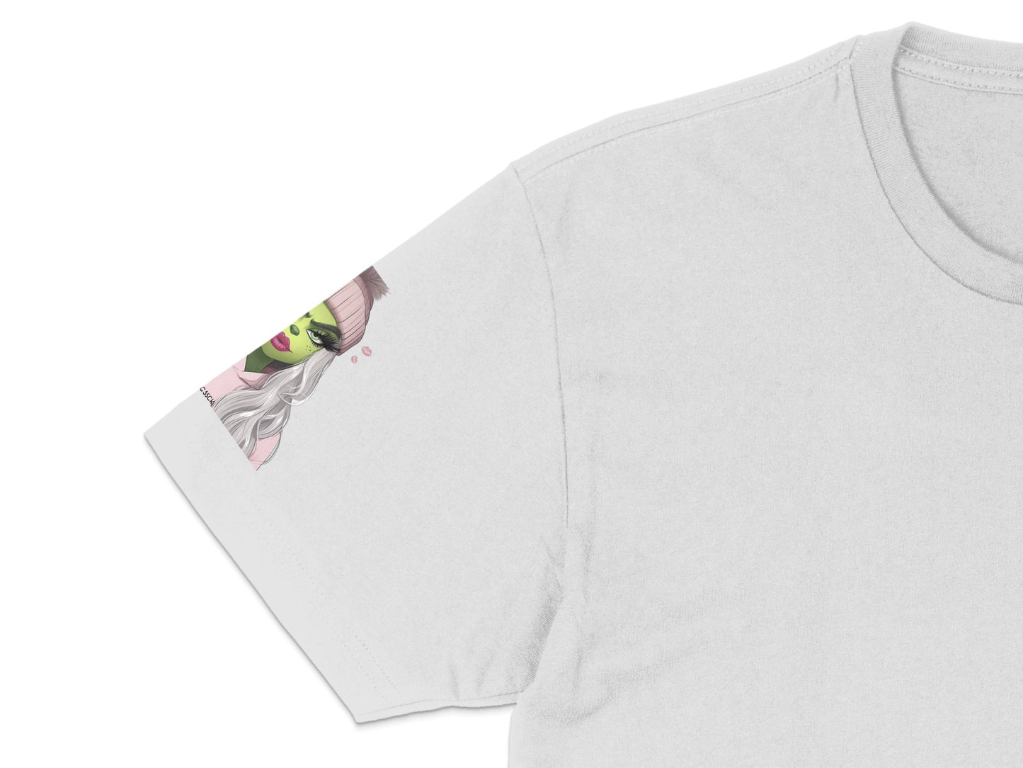 Witch Print T-Shirt, Cute Witch with Broom Design, Light Grey Tee, Halloween Costume Idea, Gift for Her, Trendy Graphic Tee