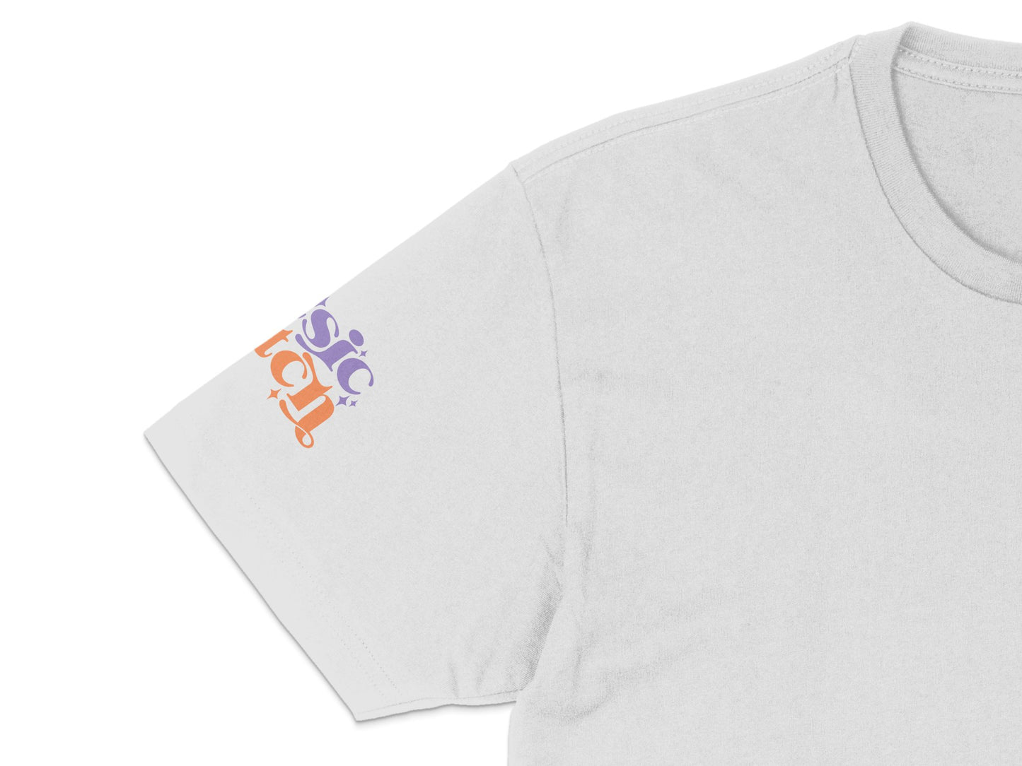 Grey T-Shirt with Colorful Abstract Logo Design, Casual Unisex Fashion Top