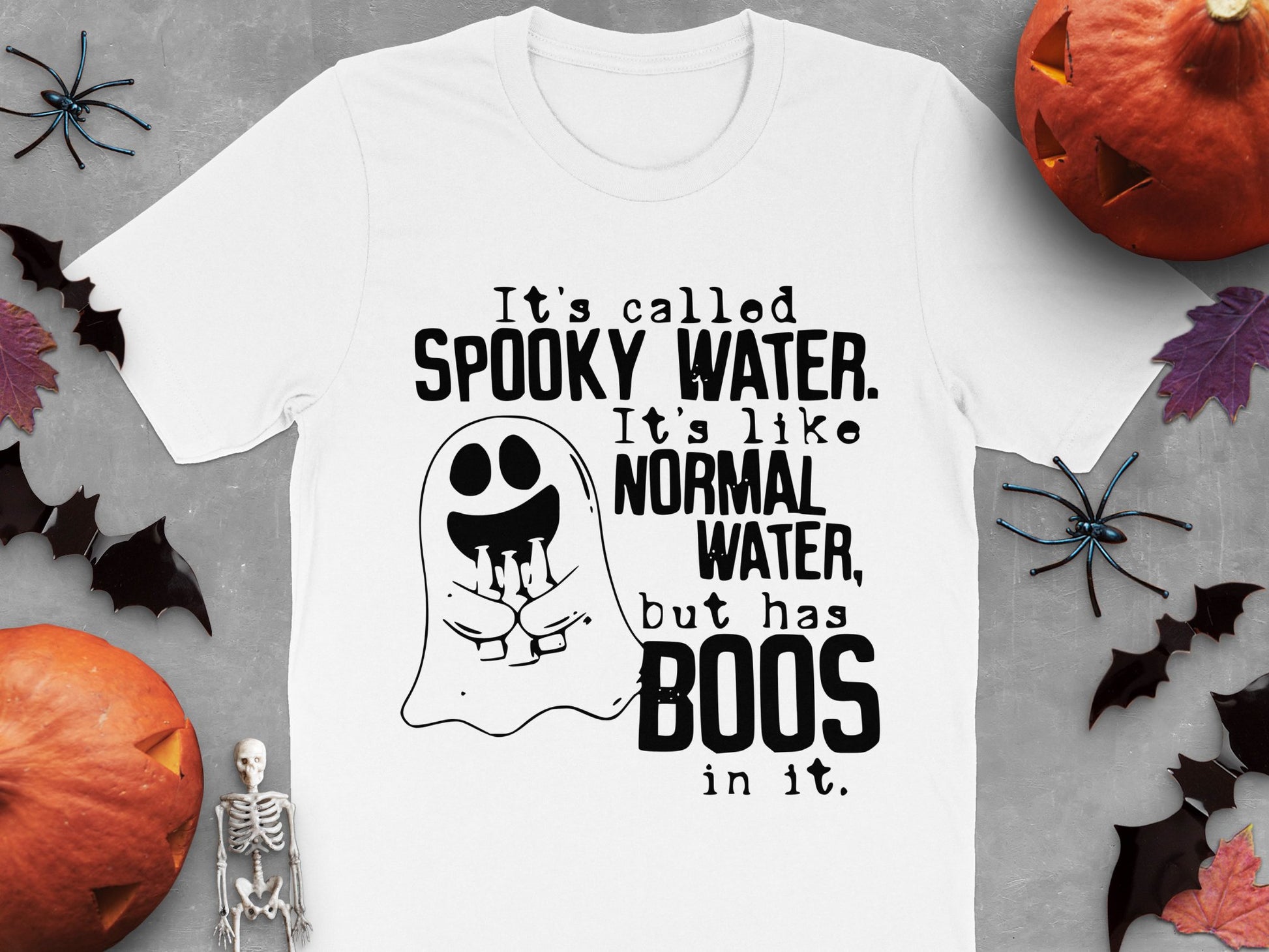Spooky Water Halloween T-Shirt, Funny Ghost Graphic Tee, Cute Fall Apparel, October Fashion