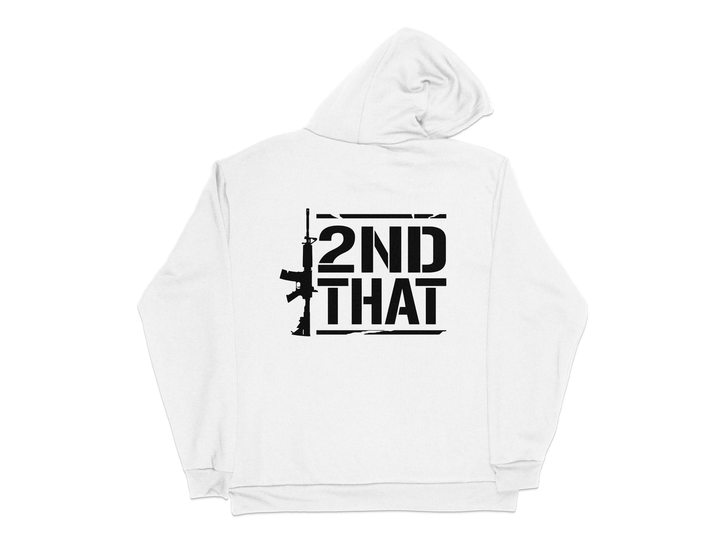 2nd That Graphic Print Hoodie, Black and White Unisex Pullover, Casual Streetwear, Trendy Hip Hop Sweatshirt