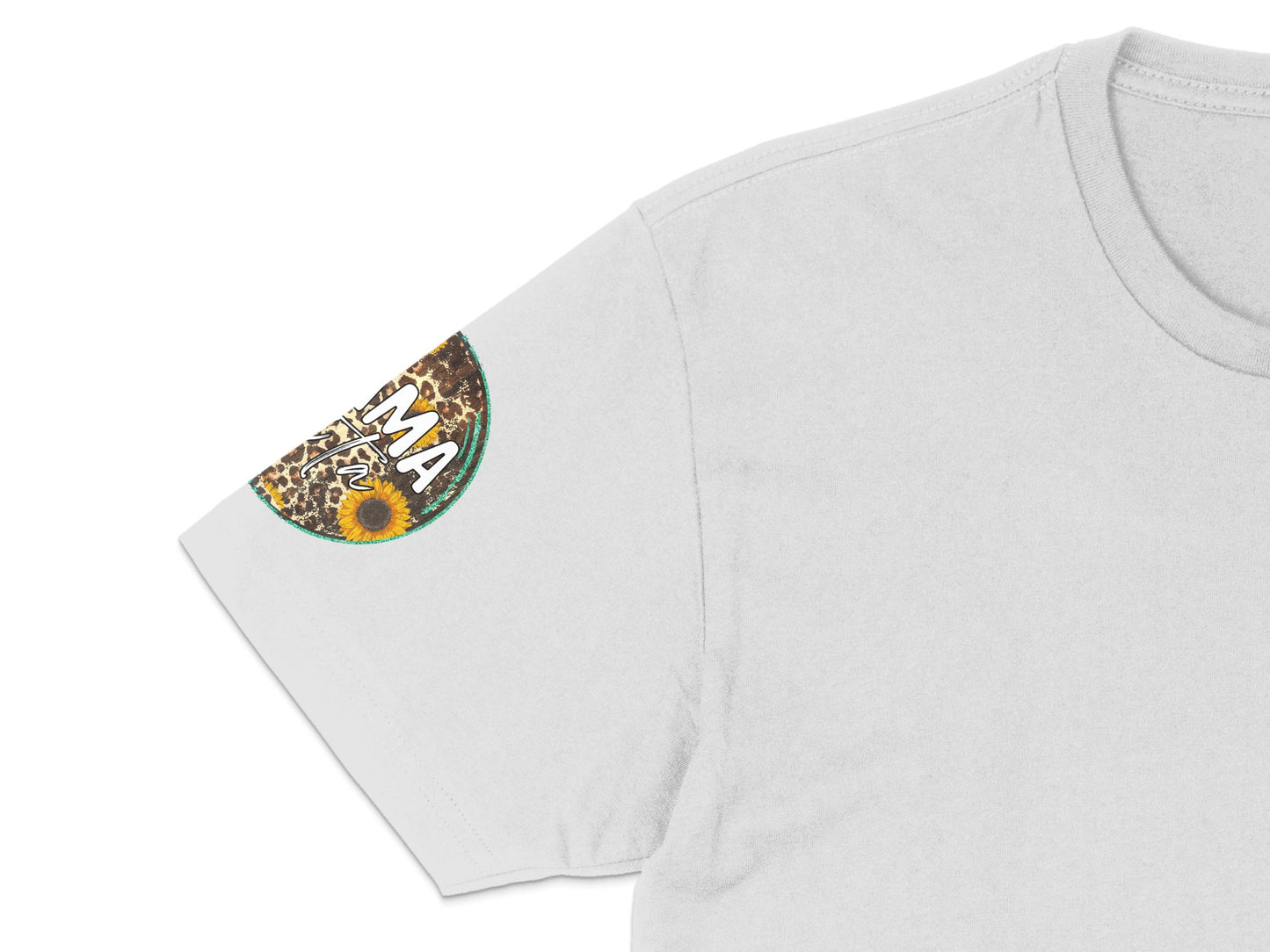 Stylish White T-Shirt with Colorful African Print on Sleeve, Unisex Fashion Top