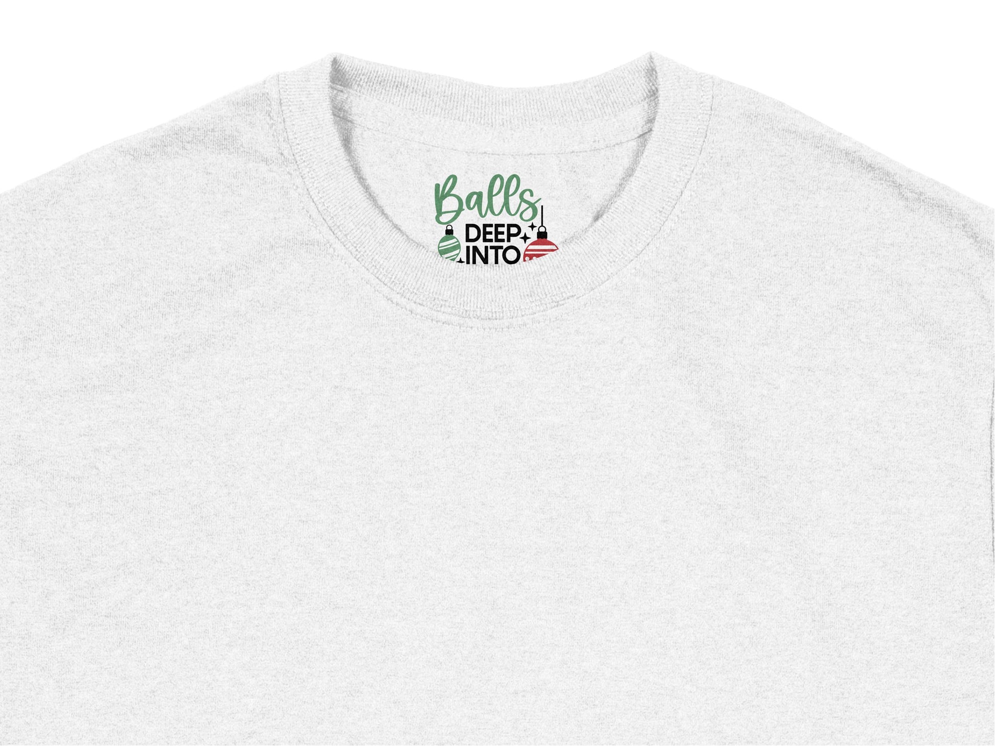 White T-Shirt with Funny Quote, Men's Casual Graphic Tee, Balls Deep Design, Soft Cotton Shirt, Novelty Gift Idea