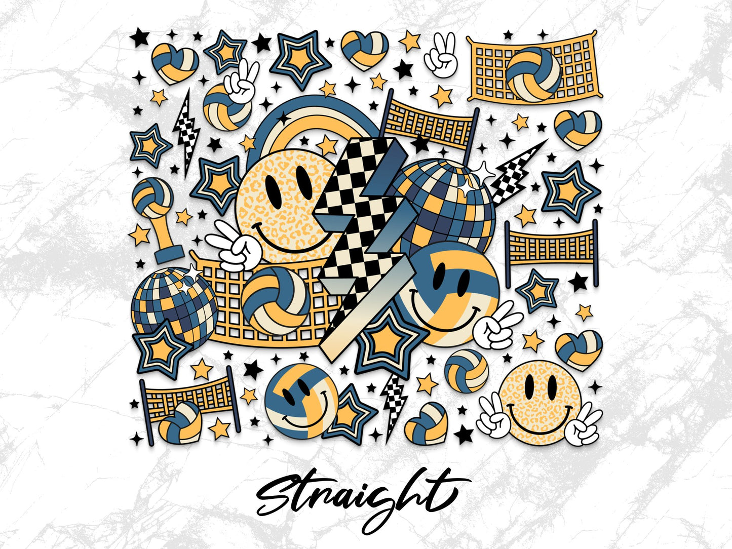 Colorful Abstract Geometric Art Print, Modern Decorative Checkerboard Wall Art, Stars and Moons Design, Trendy Home Decor