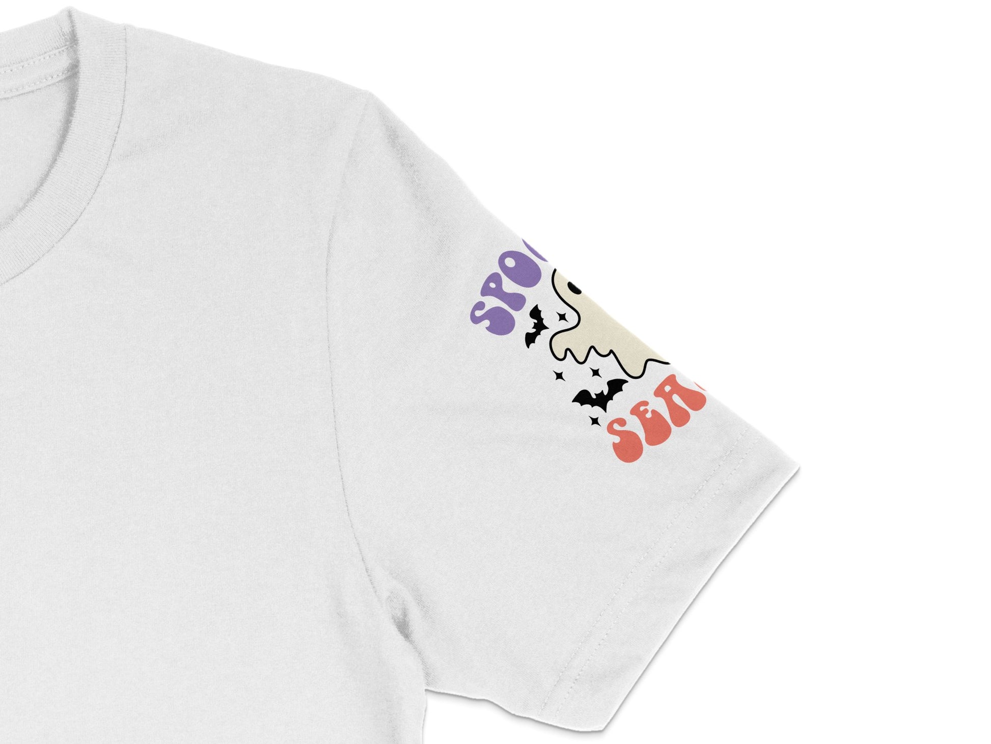 Spooky Cute Ghost T-Shirt, Halloween Casual Wear, Unisex Graphic Tee for Fall Festivities