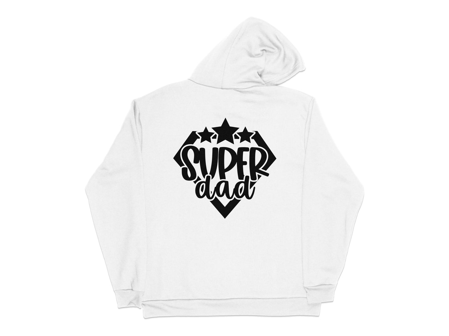 Super Dad Hoodie, Perfect Gift for Father's Day, Men's White Graphic Hooded Sweatshirt, Casual Wear