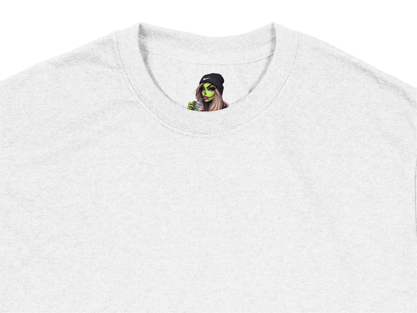 Women's Gray T-Shirt with Unique Peekaboo Girl Graphic, Casual Streetwear, Urban Fashion Top, Trendy Tee Design, Gift for Her