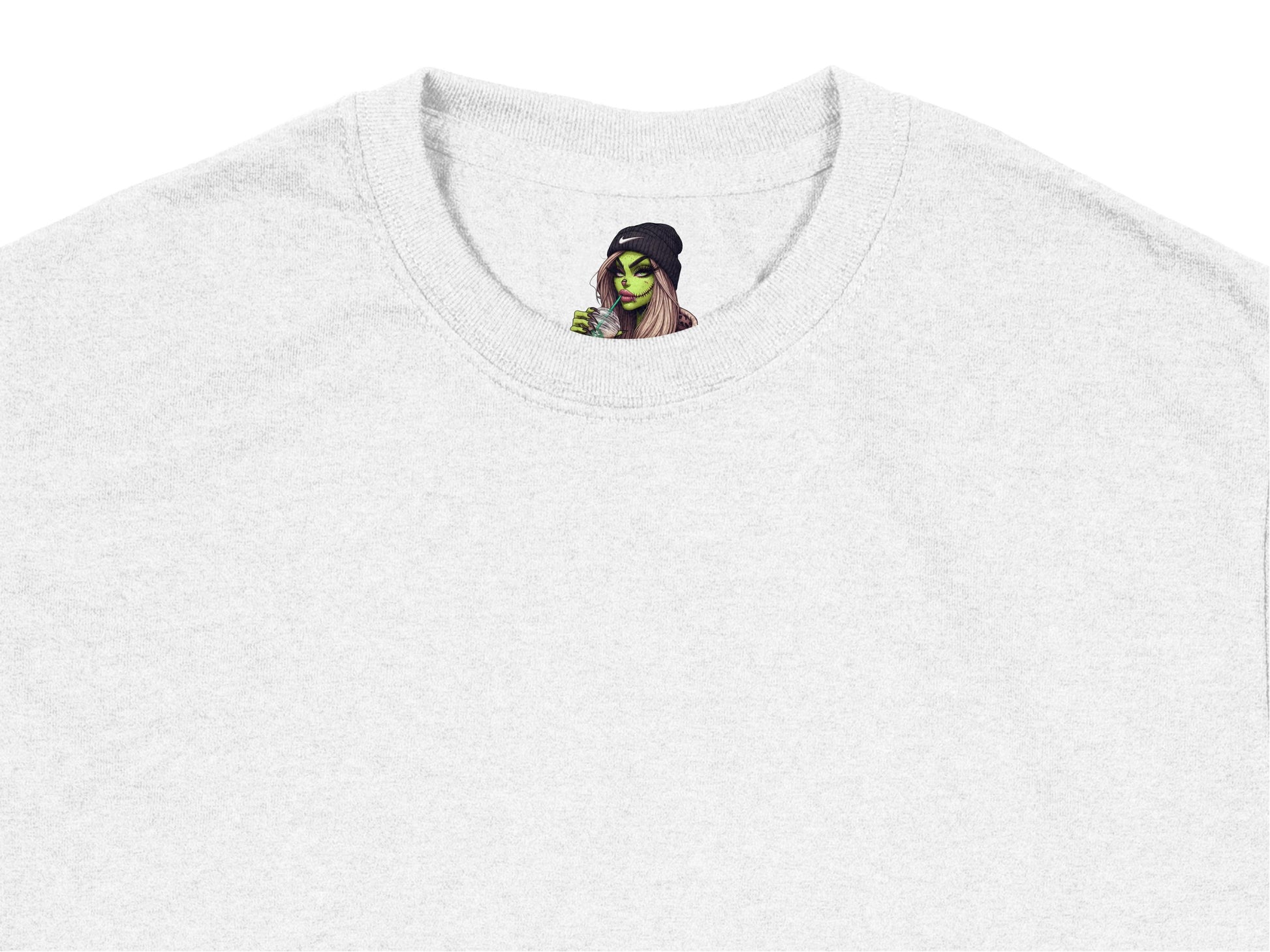 Women's Gray T-Shirt with Unique Peekaboo Girl Graphic, Casual Streetwear, Urban Fashion Top, Trendy Tee Design, Gift for Her