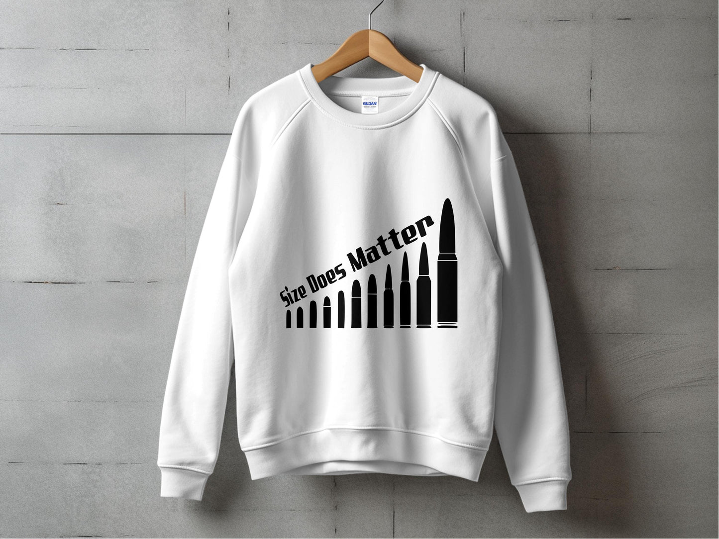 White Graphic Sweatshirt, 'She Does Matter' Slogan, Casual Pullover, Skyline Silhouette Design, Unisex Fit