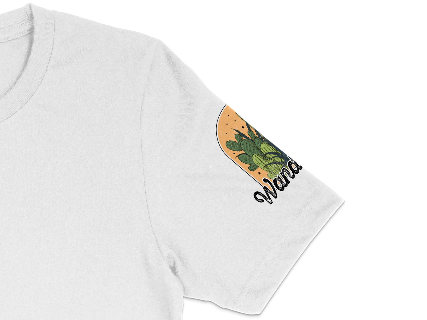 White T-Shirt with Cactus Graphic, Unisex Casual Tee, Trendy Plant Lover Gift, Summer Fashion Top