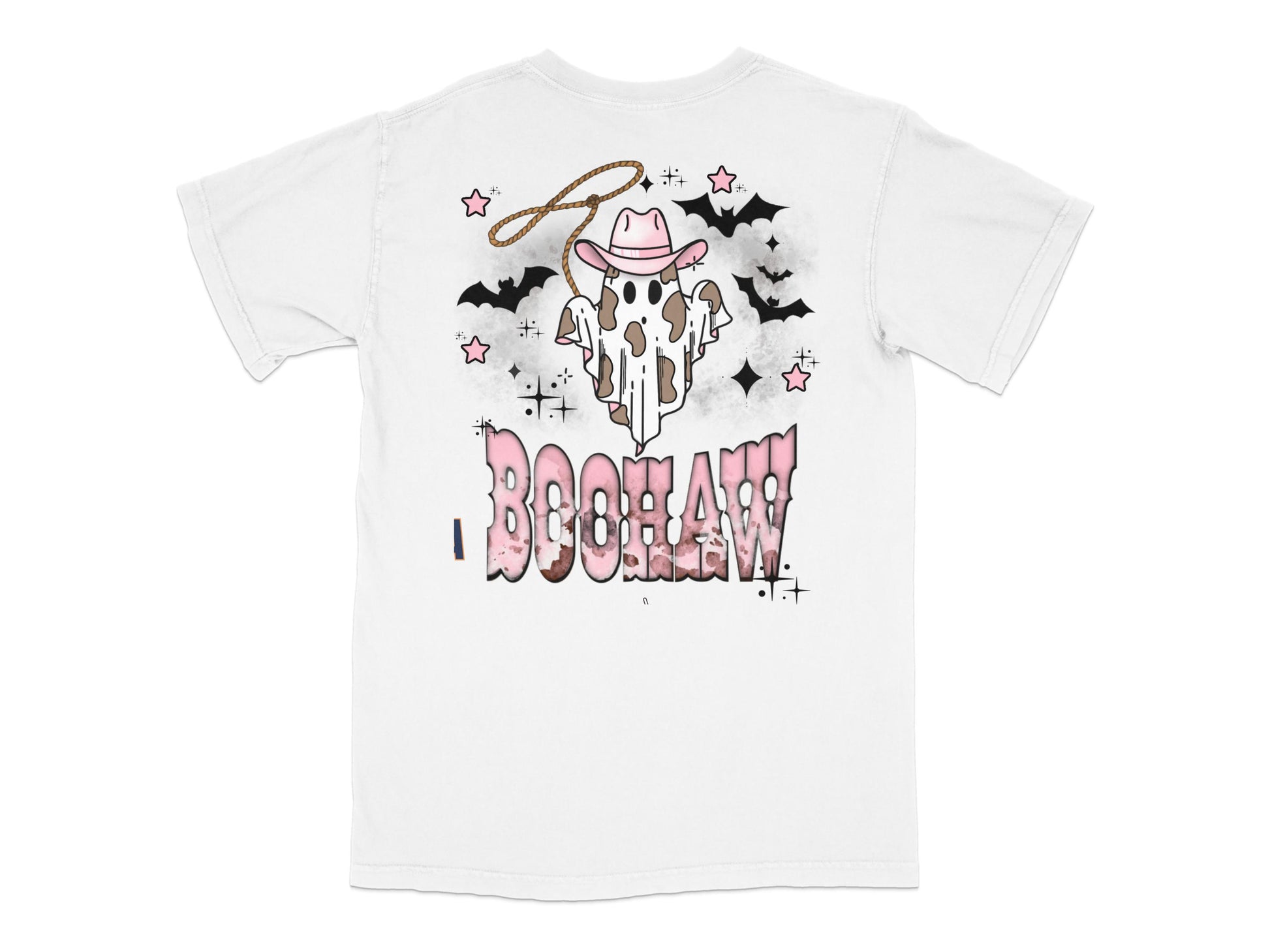 Cowboy Skeleton Graphic T-Shirt, Western Style Tee, Pink Black Star Design, Casual Wear