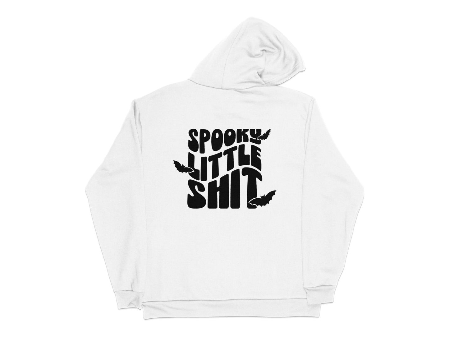 Spooky Little Shit Hoodie, Funny Halloween Sweatshirt, Bat Graphic, Unisex Fall Fashion