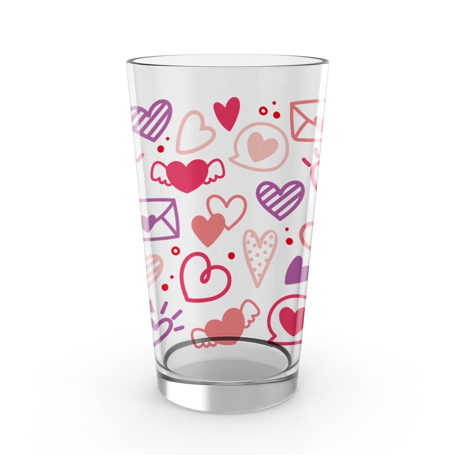 Love Themed Tumbler, Valentine's Day Hearts and Arrows, Romantic Drinkware, Gift Idea