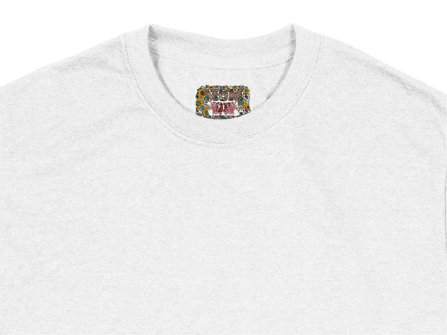 Unisex White T-Shirt with Colorful 'Chasing Life' Embroidered Patch, Casual Fashion Tee