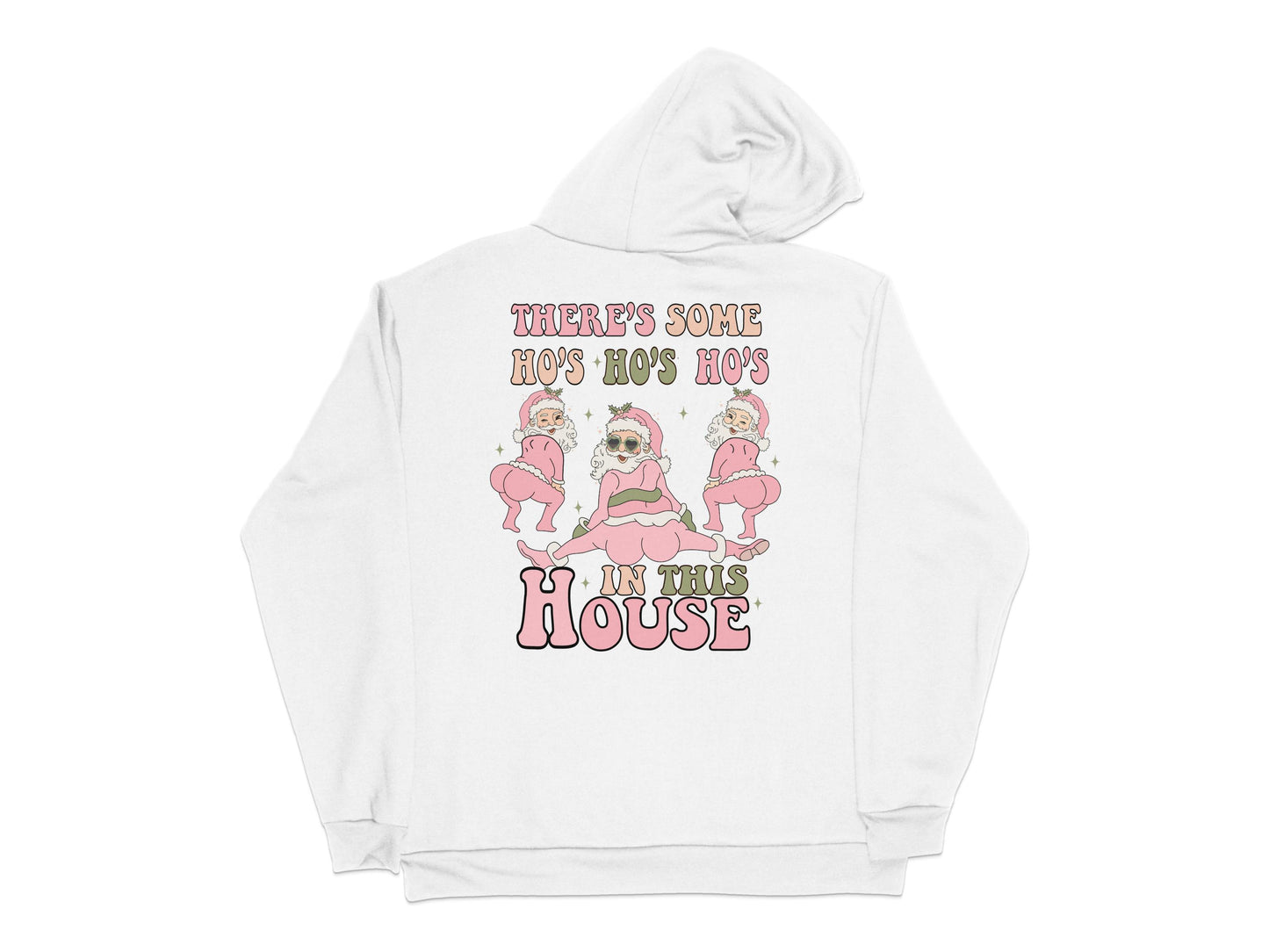 Funny Christmas Hoodie, Santa Claus Ho Ho Ho Sweatshirt, Unisex Holiday Apparel, Winter Clothing Gift