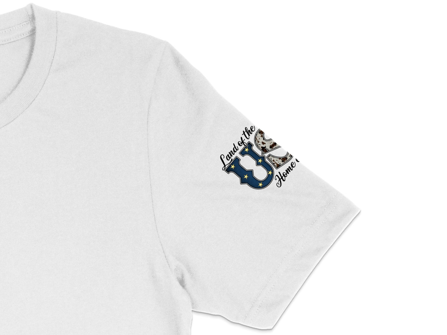 White T-Shirt with Graphic Guitar Design, 'Punch the Llama' Quote, Casual Apparel