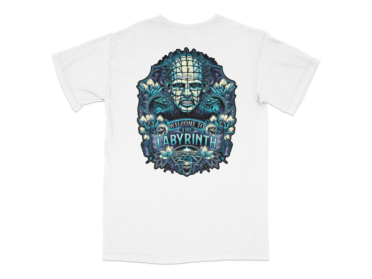 Labyrinth Movie Inspired T-Shirt, Blue Graphic Tee, Vintage Style, Cool Men's Fashion, Unique Gift Idea