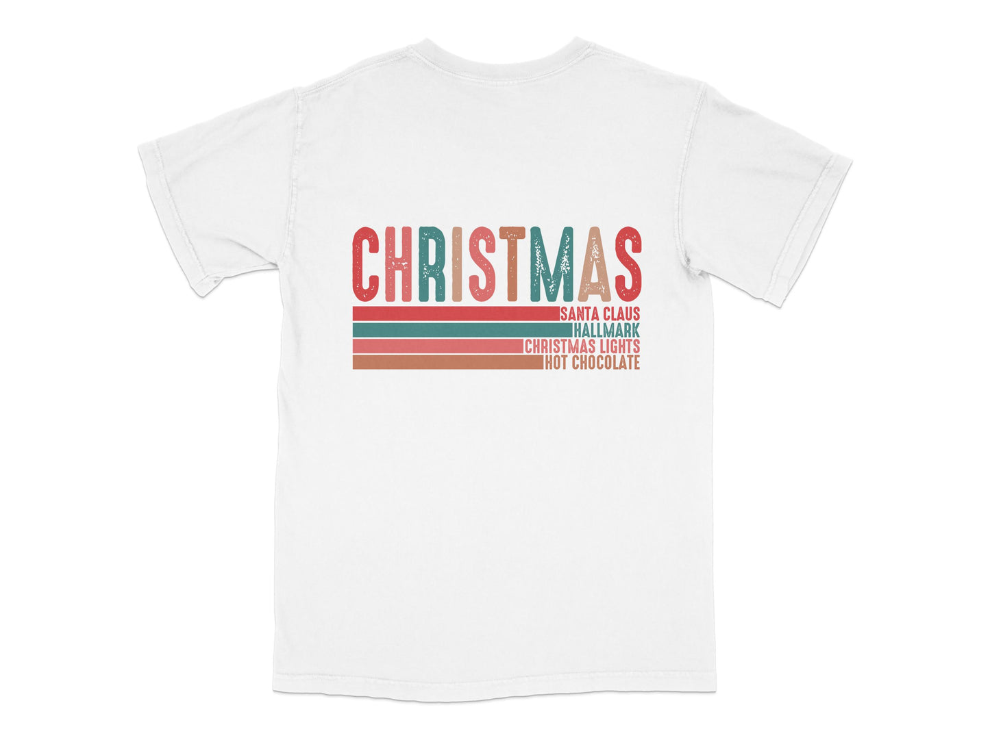 Christmas Holiday T-Shirt, Santa Claus, Hallmark Movies, Hot Chocolate Theme, Festive Winter Apparel