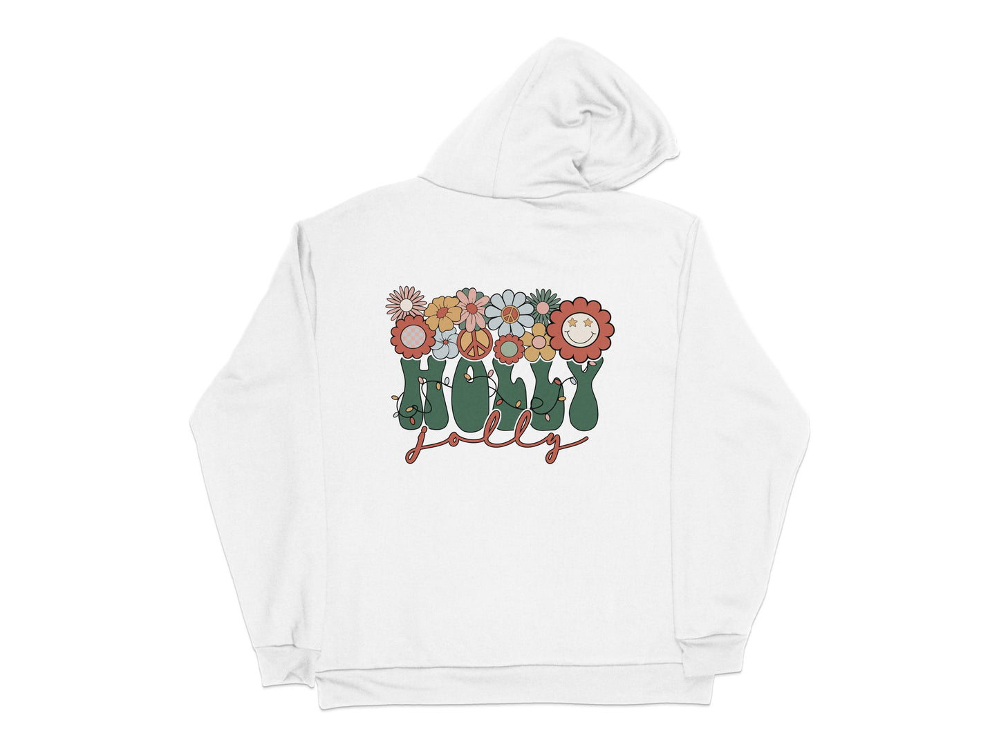 July Flower Bouquet Graphic Hoodie, Floral Print Sweatshirt, Cozy Summer Pullover Hoodie