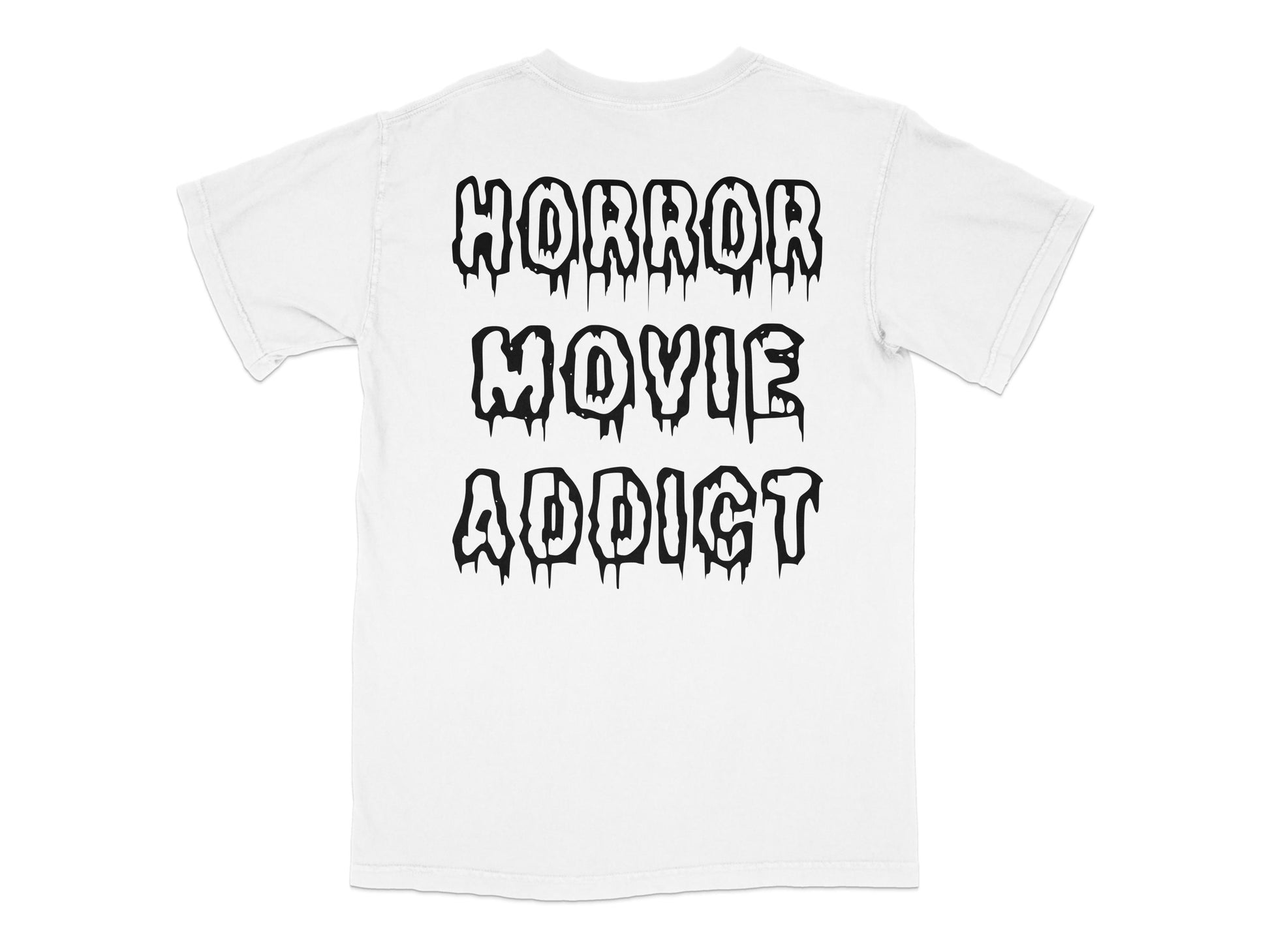 Horror Movie Addict T-Shirt, Scary Film Lover Tee, Halloween Spooky Graphic Shirt, Unisex Cotton Top