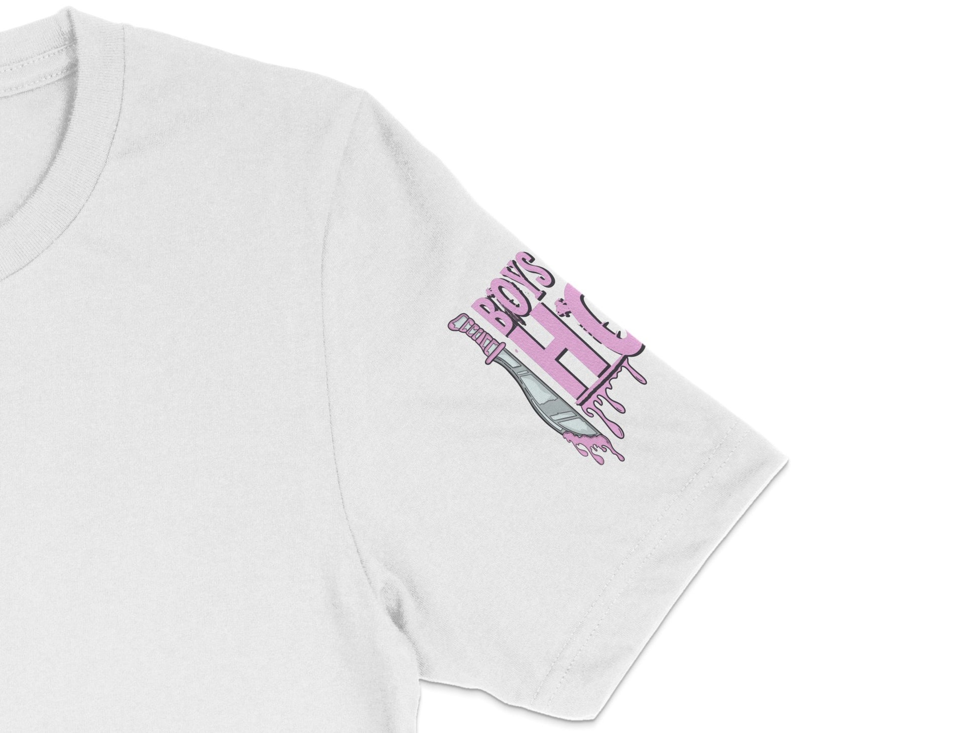 Boys Lie Graphic T-Shirt, Pink Vintage Text, Urban Streetwear, Trendy Melting Font Tee, Unisex Fashion