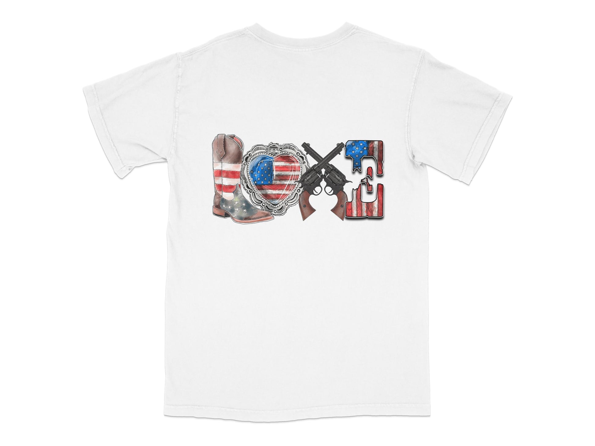 Men's Graphic T-Shirt with Vintage Americana Theme, Retro USA Flag, Unique Casual Wear
