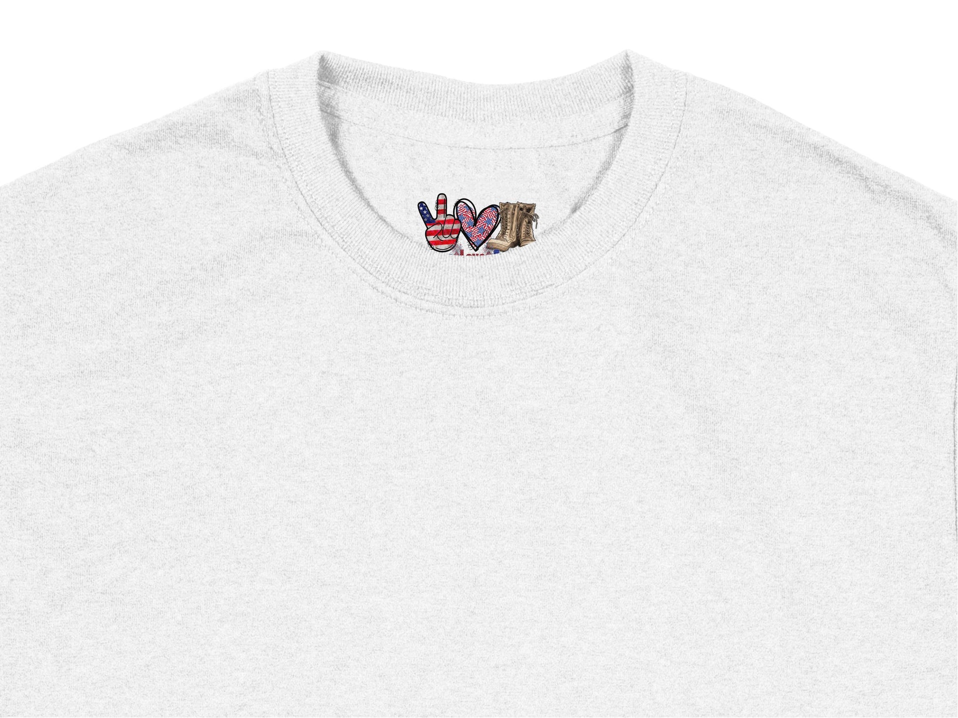 Grey Crew Neck T-Shirt with Small Embroidered Sloth and Heart Design, Casual Unisex Top