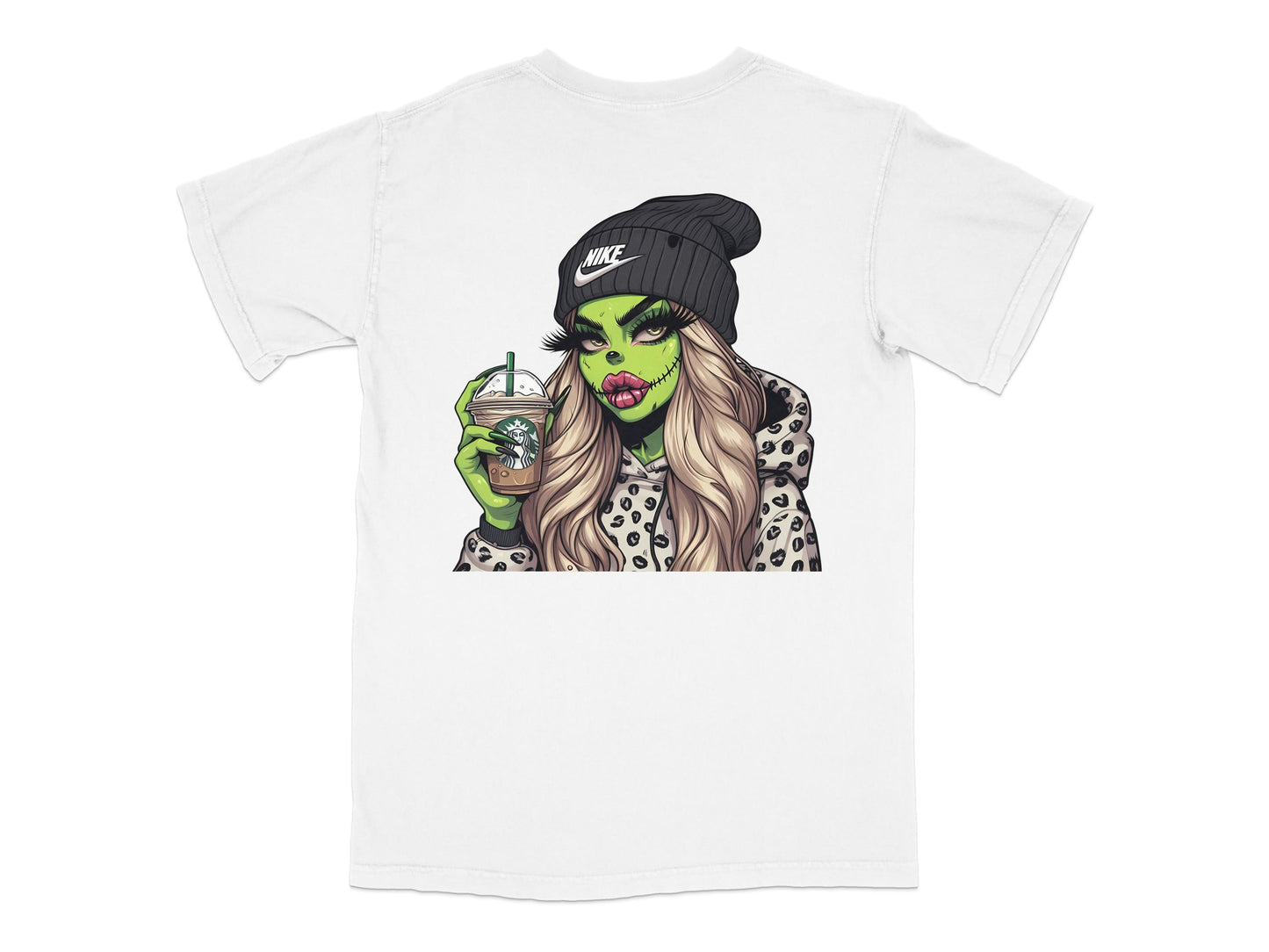 Drag Queen Graphic T-Shirt, Funky Pop Art Design, Bold Green Lipstick, Fashion Statement Tee, Unisex Clothing