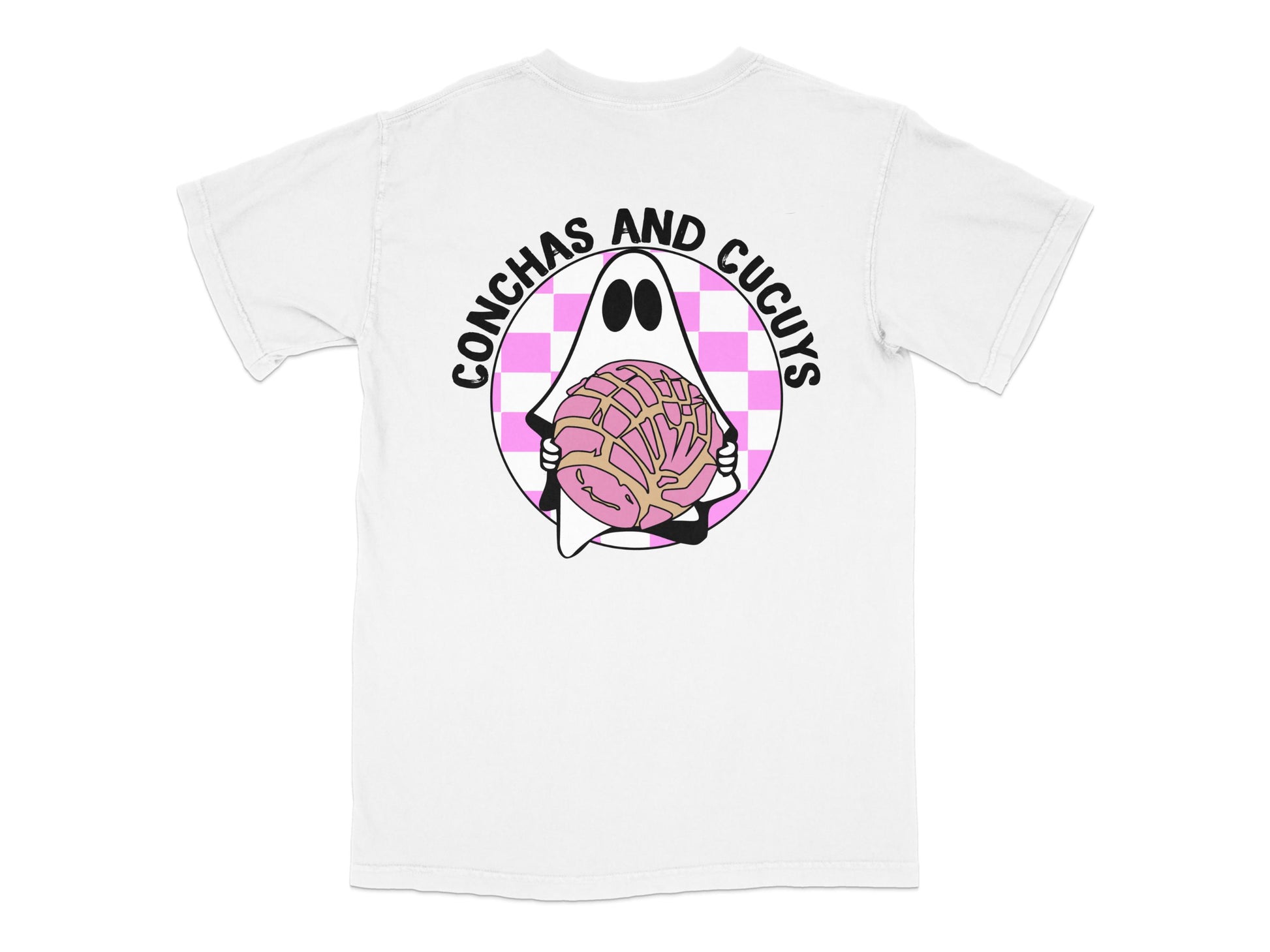 Conchas and Cucuys Graphic T-Shirt, Unique Pink Doughnut Design, Casual Streetwear, Unisex Cotton Tee-Shirt