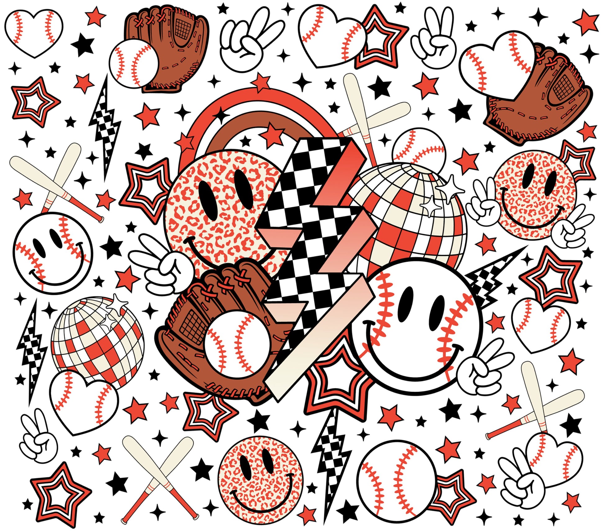 Baseball Themed Pop Art Poster, Colorful Sports Wall Art, Vintage Glove and Ball Design, Retro Style Home Decor, Gift for Baseball Fans