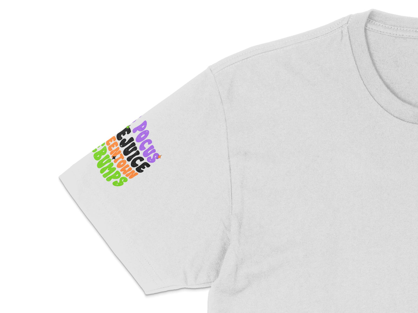 White T-Shirt with Colorful Text, 'Dolce Excuse', Unique Summer Top, Trendy Fashion Tee