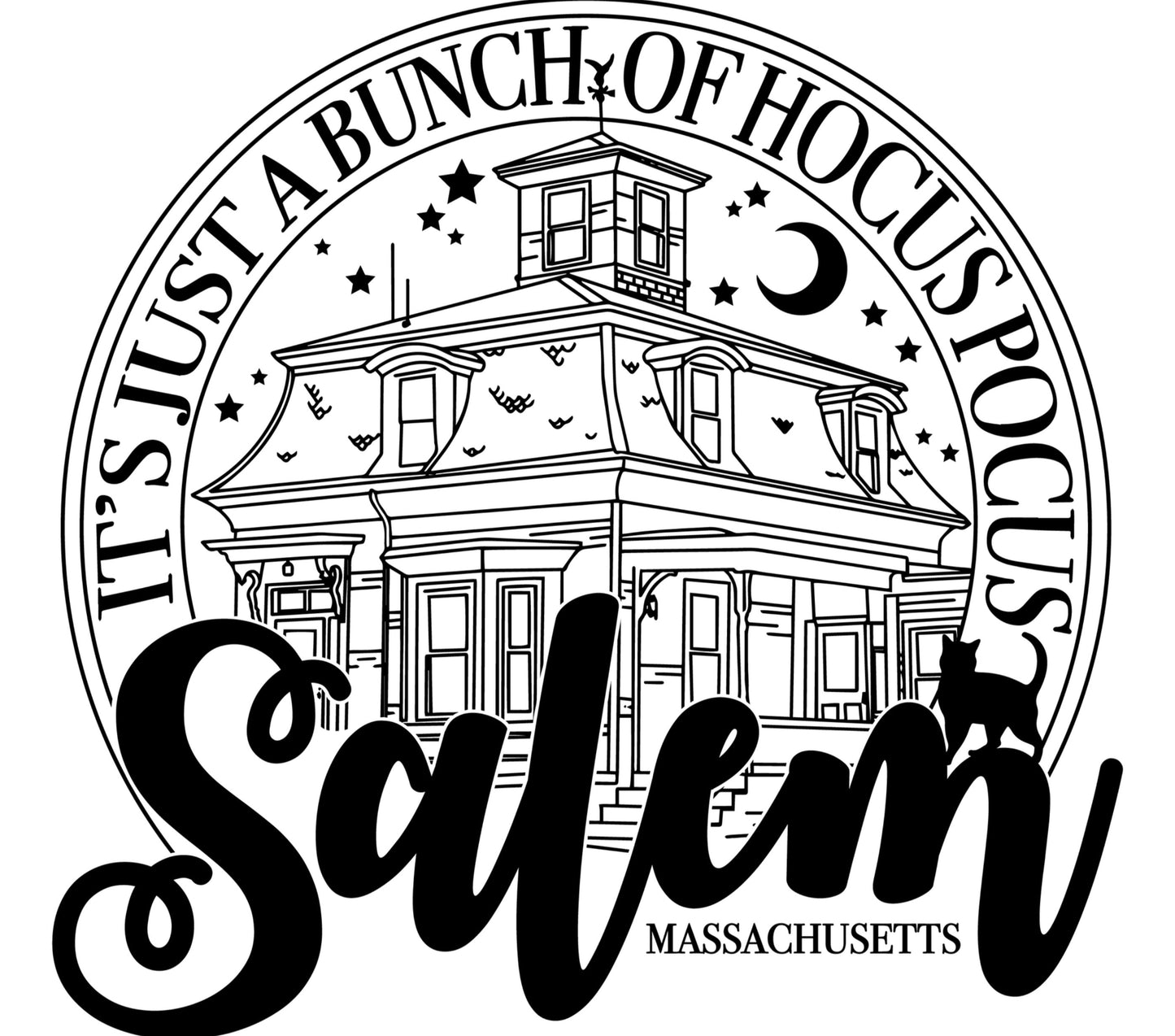 Salem Massachusetts Hocus Pocus Inspired T-Shirt, Witchy Halloween Graphic Tee, Unisex Adult Clothing